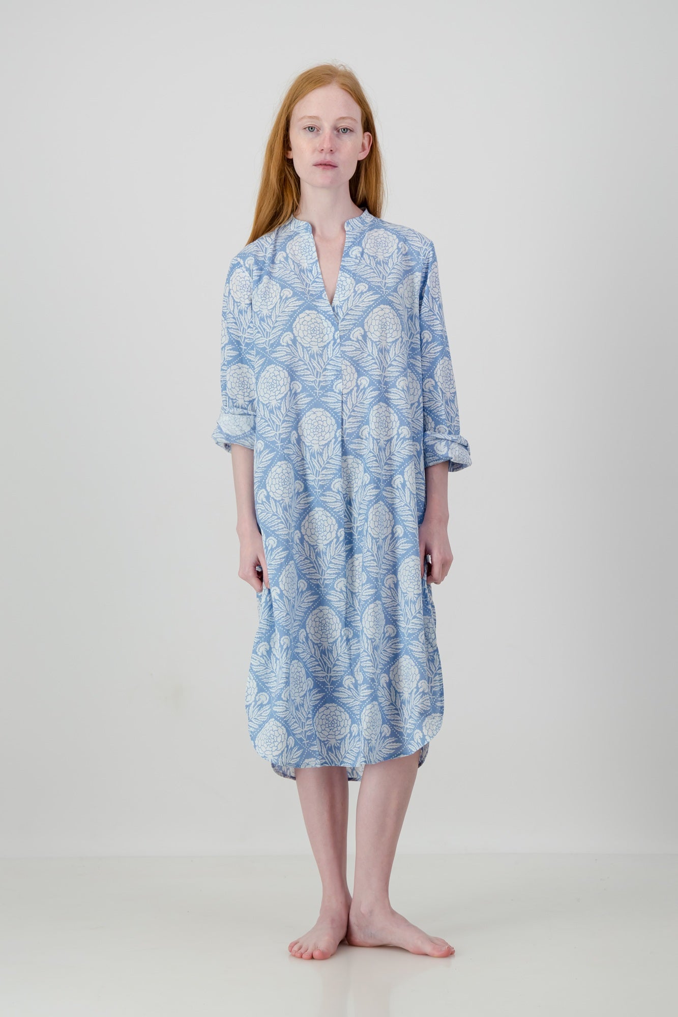 Noa Dress Cotton - Sea Flower