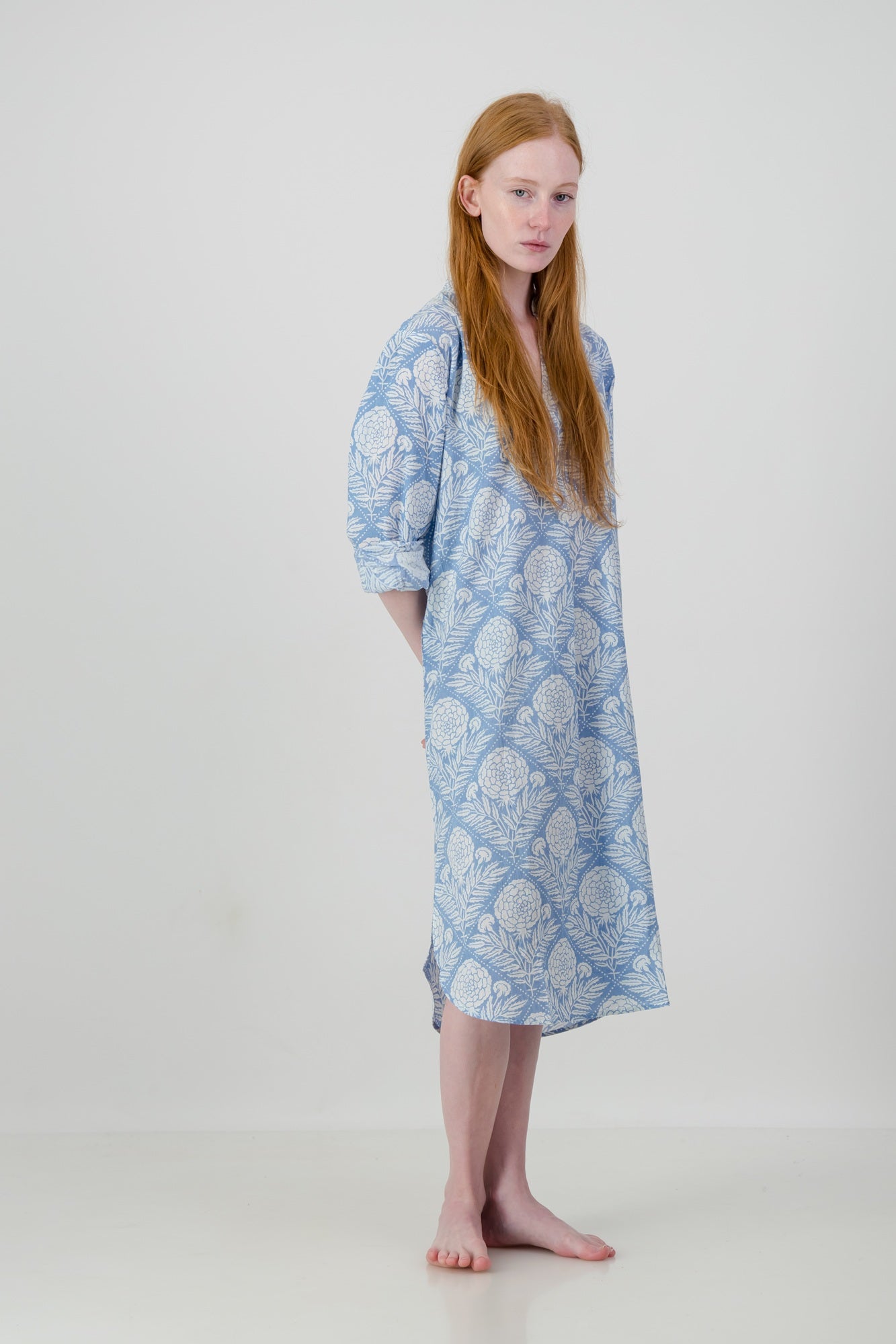 Noa Dress Cotton - Sea Flower