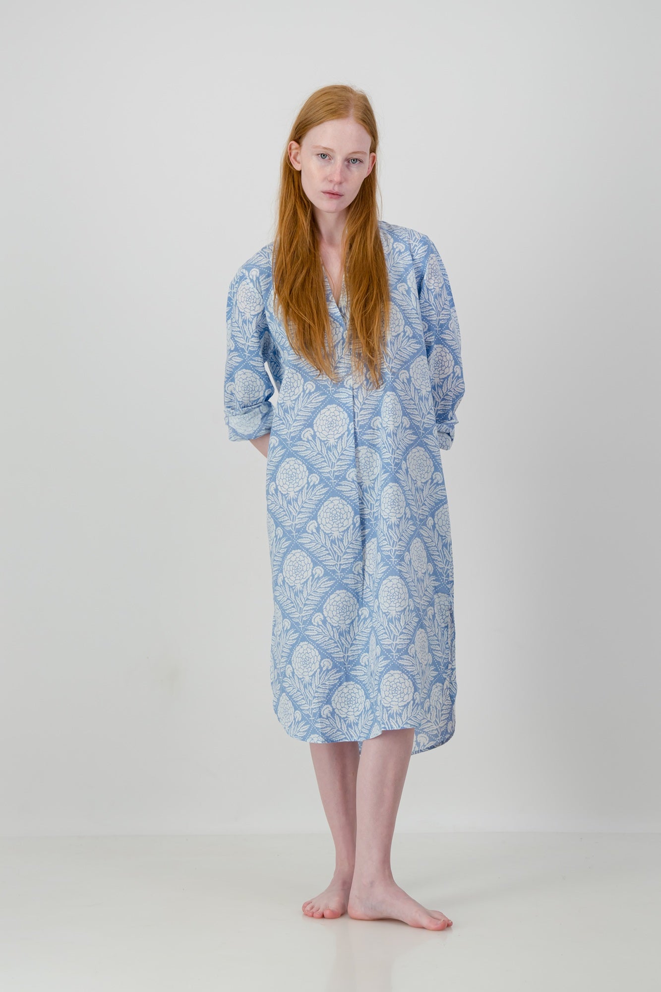 Noa Dress Cotton - Sea Flower
