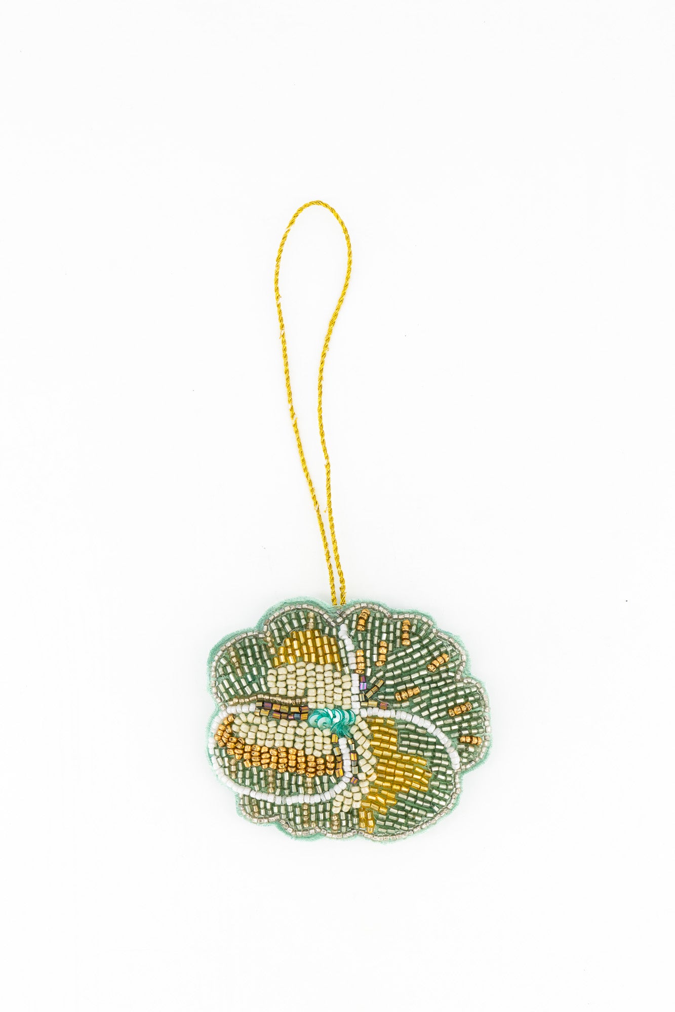 Sequins Ornament - Green Pansy