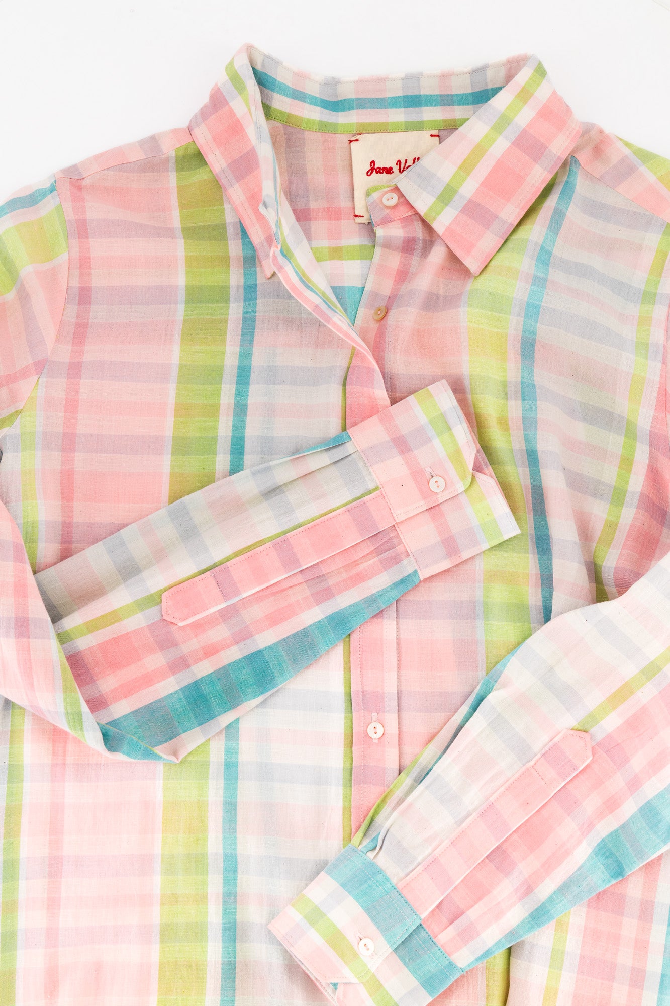 Classic Shirt Handloom - Pink & Green Check