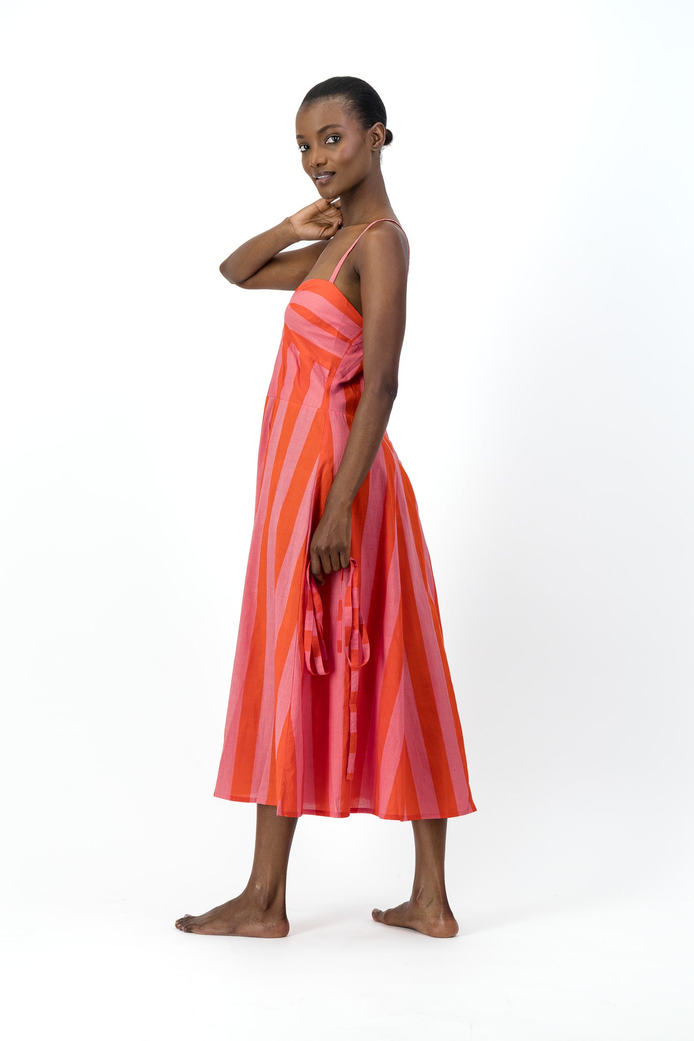 Daphne Dress - Red Stripe