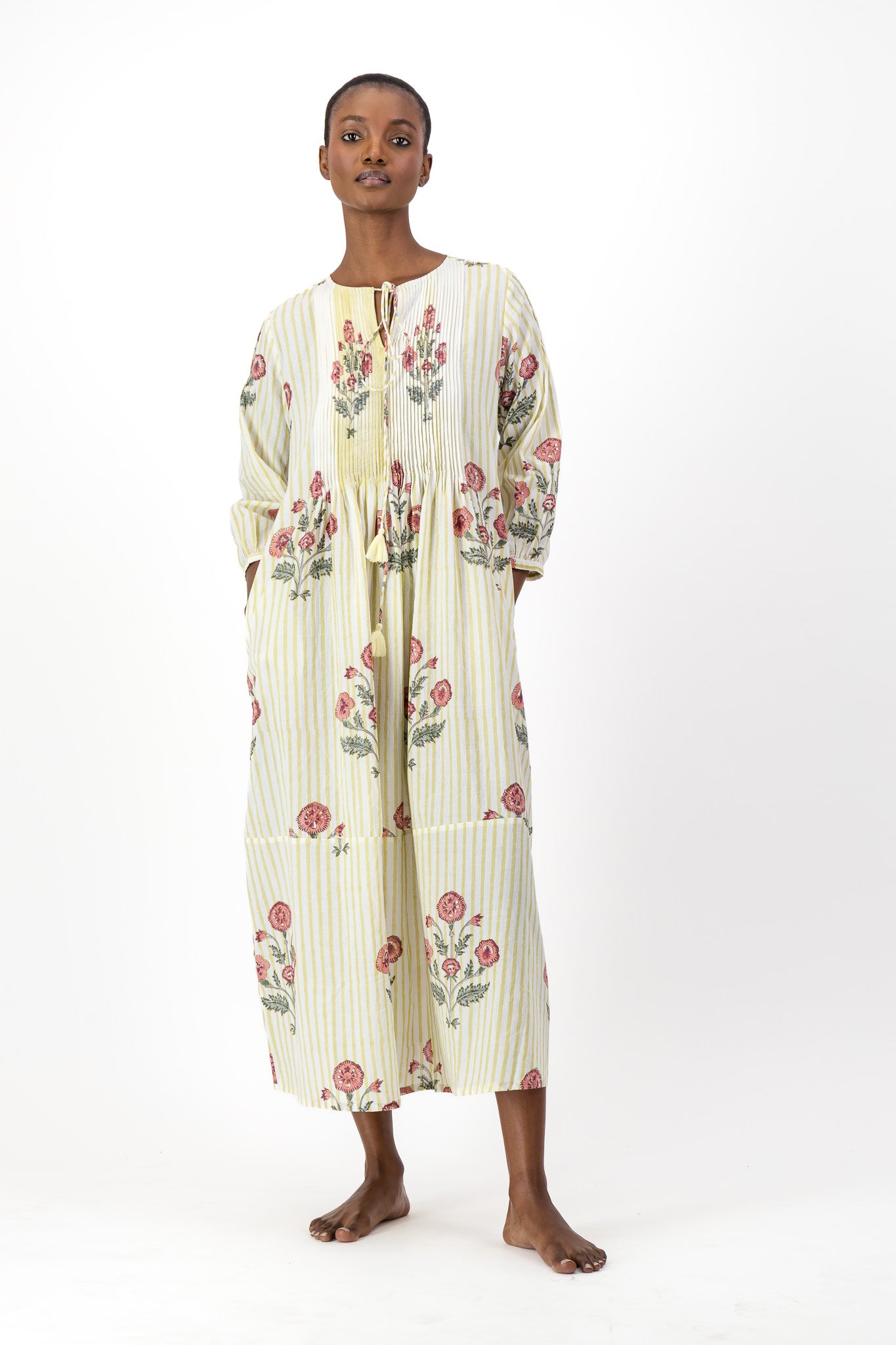 Long Pleated Kaftan - Darling Heart