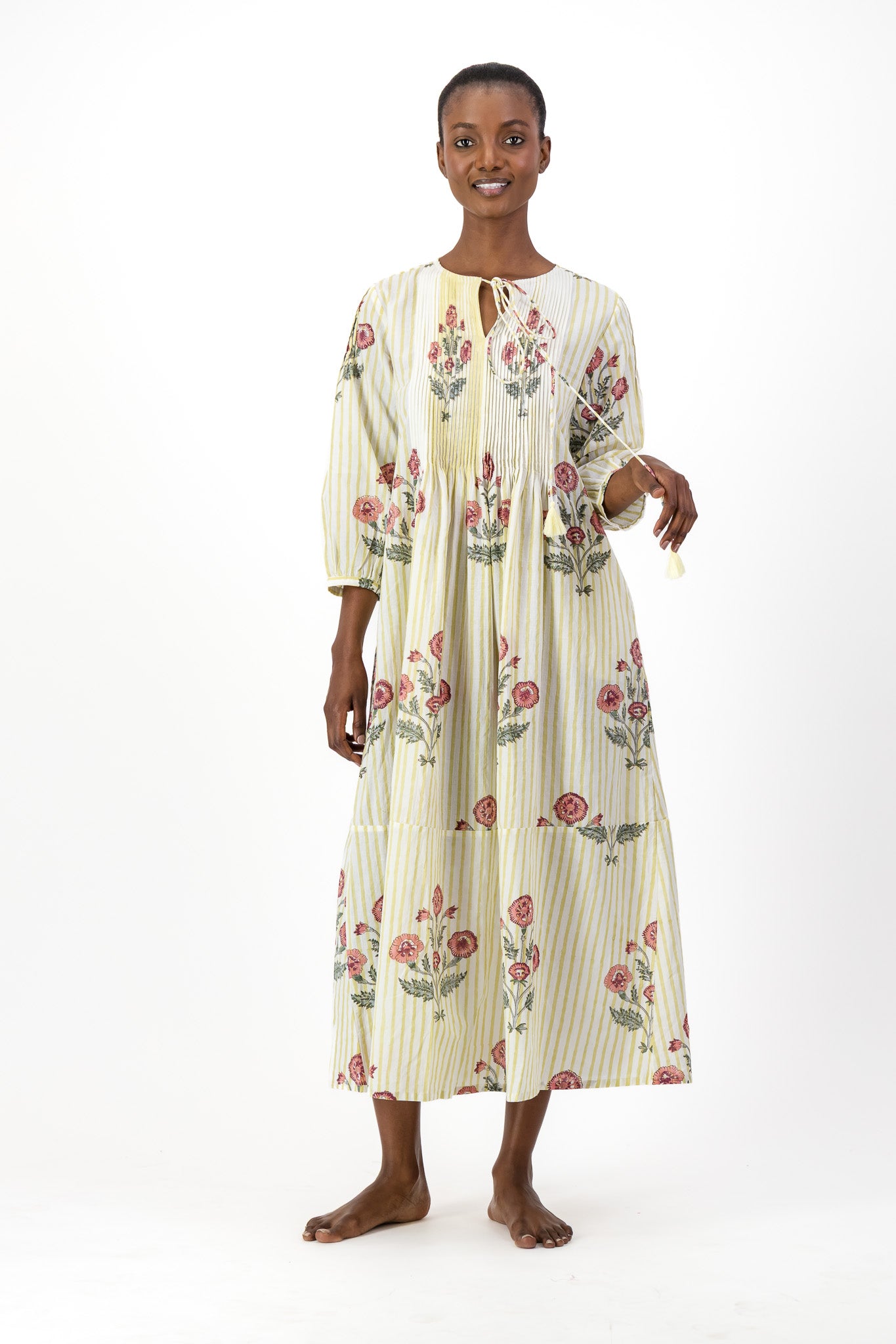 Long Pleated Kaftan - Darling Heart