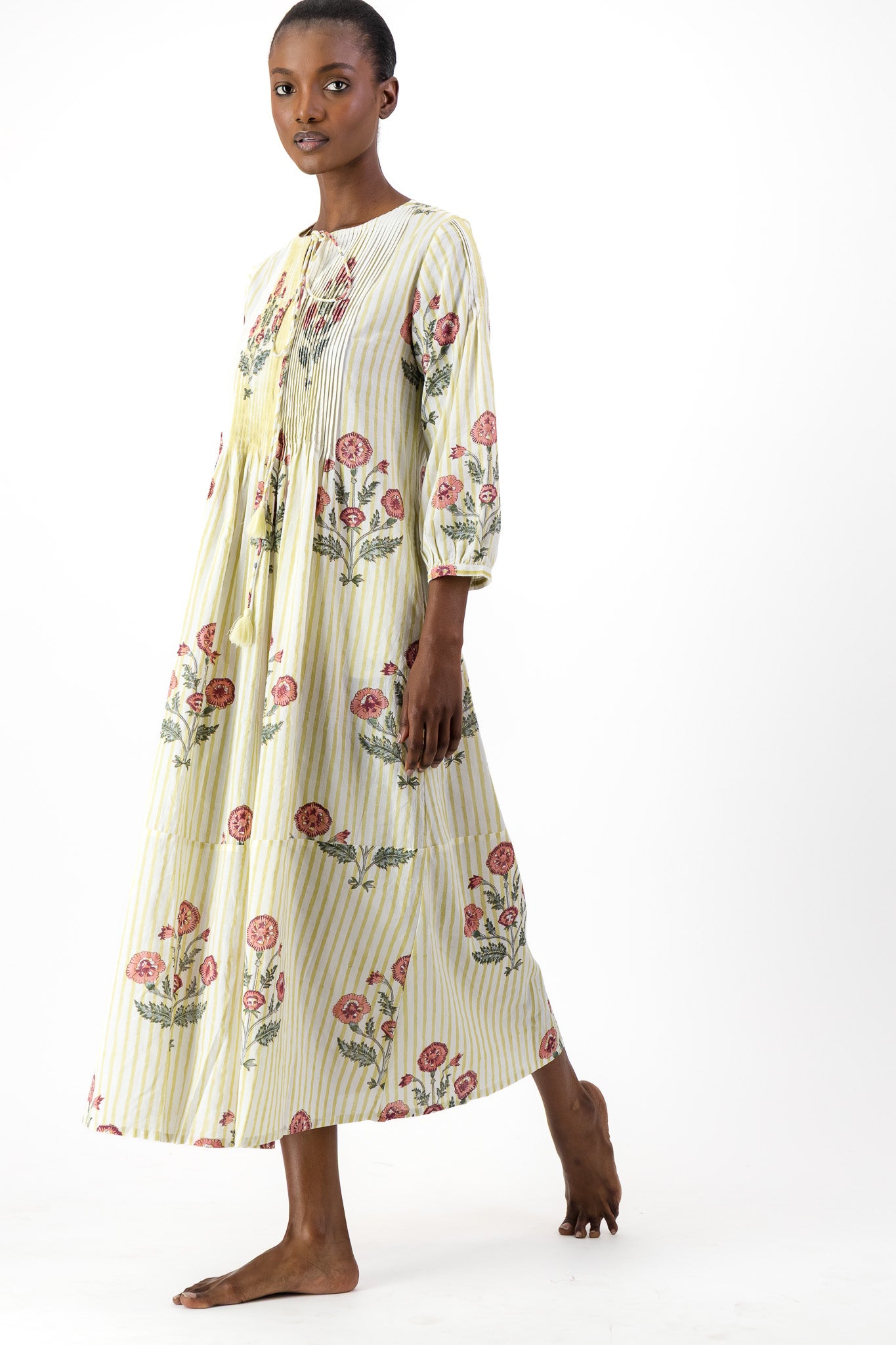 Long Pleated Kaftan - Darling Heart