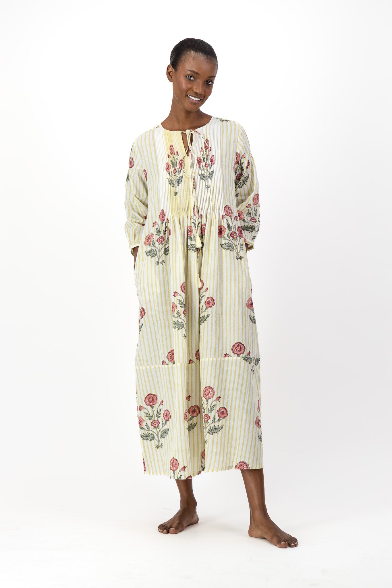 Long Pleated Kaftan - Darling Heart