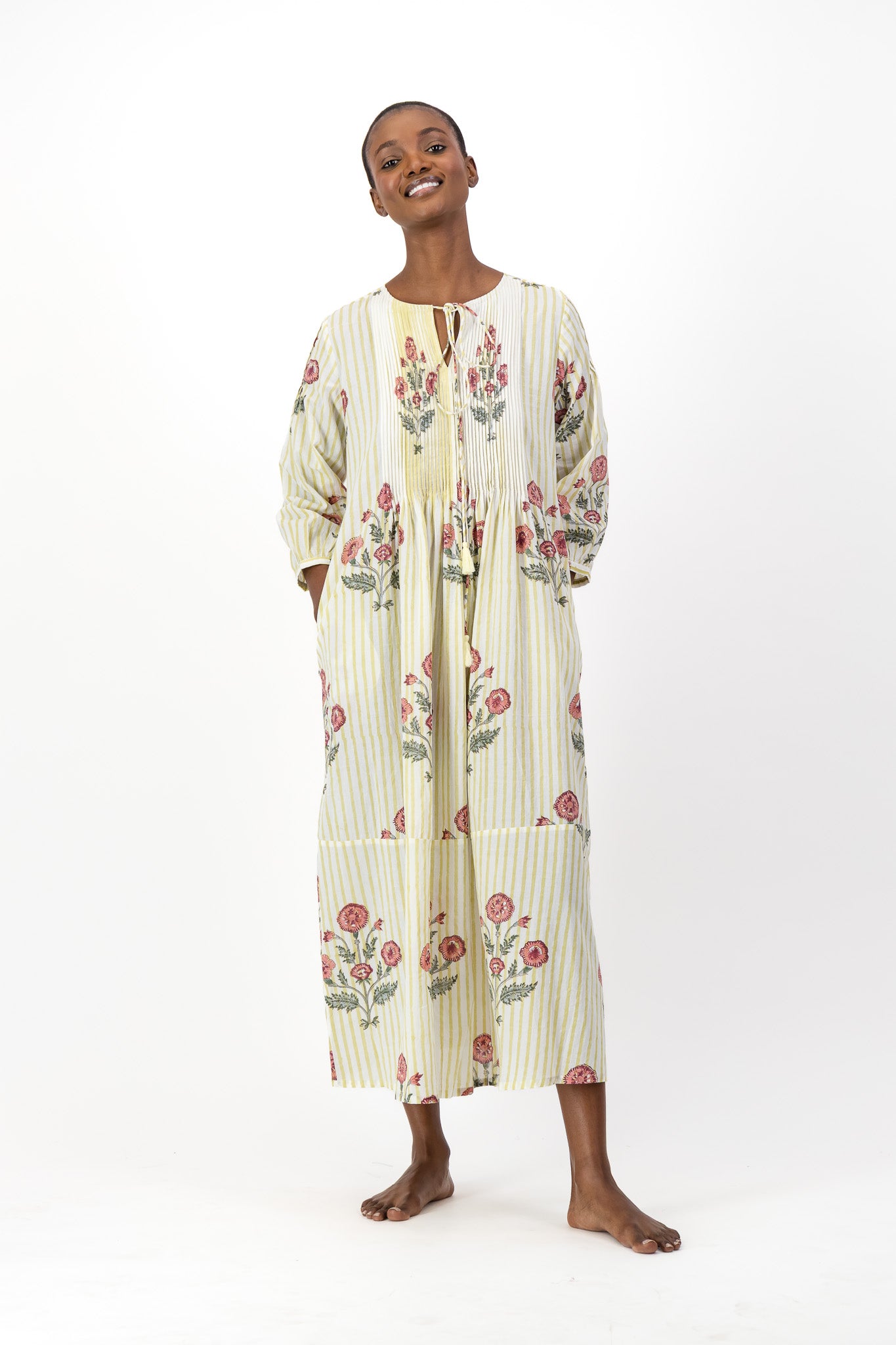 Long Pleated Kaftan - Darling Heart