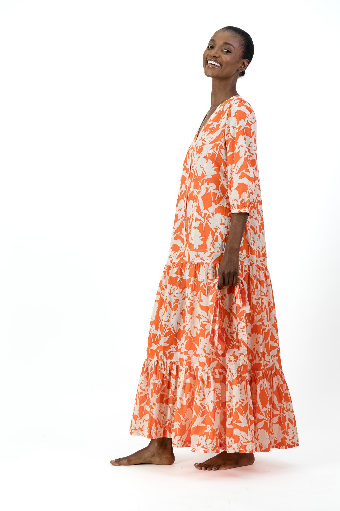 Sofia Dress -  Coral Bloom