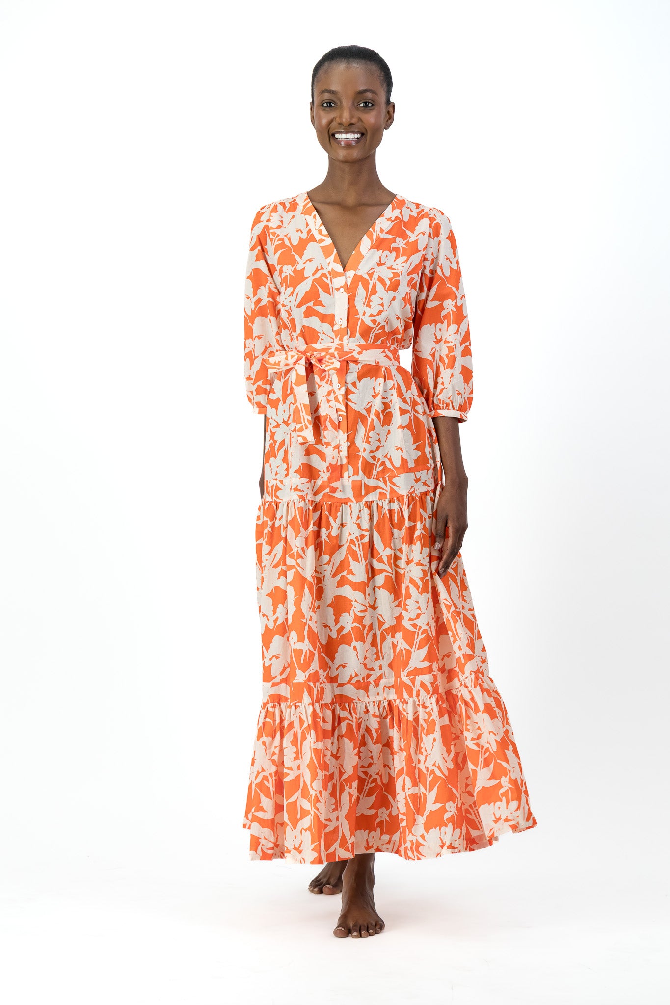 Sofia Dress -  Coral Bloom