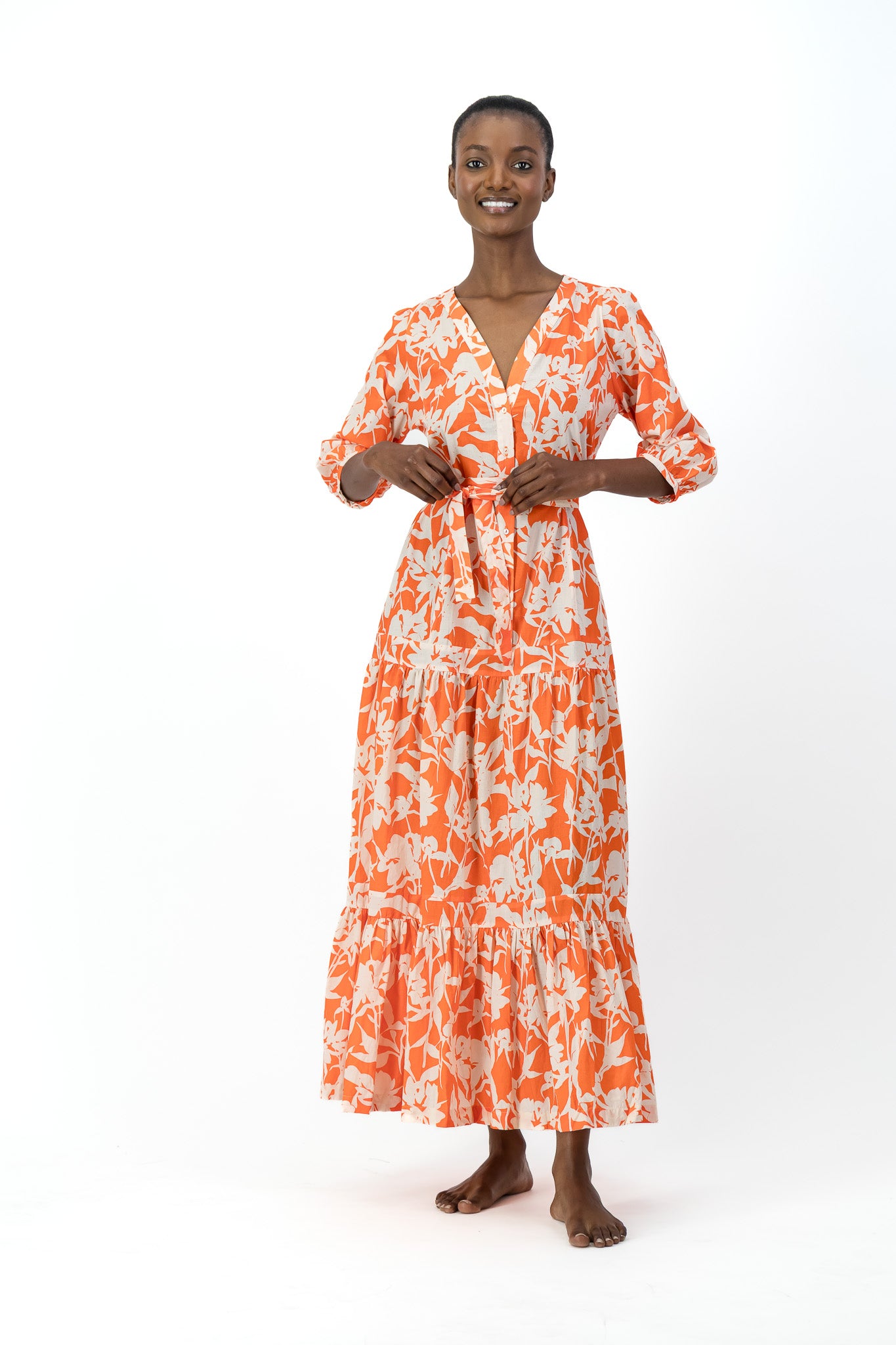 Sofia Dress -  Coral Bloom