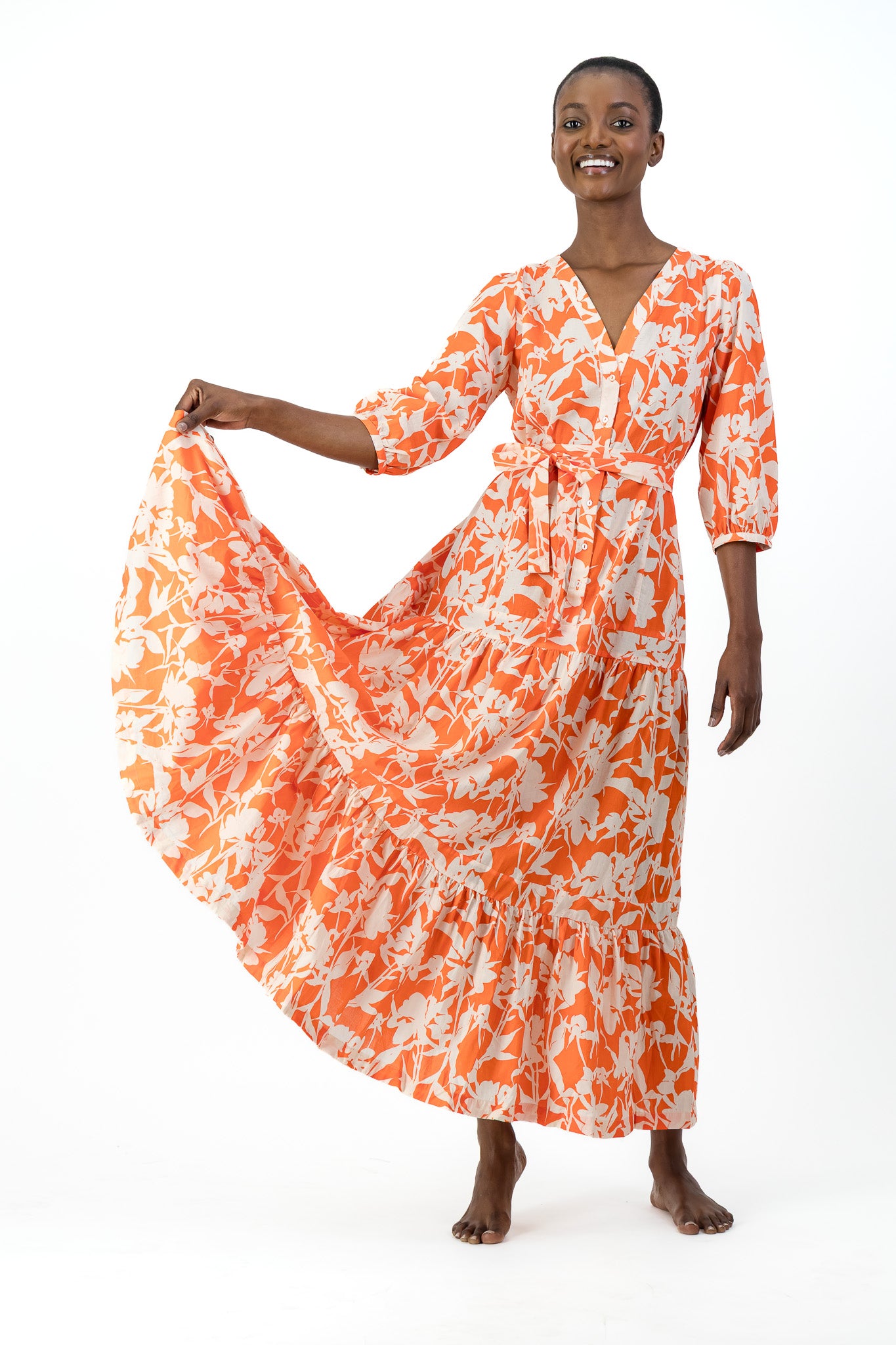 Sofia Dress -  Coral Bloom