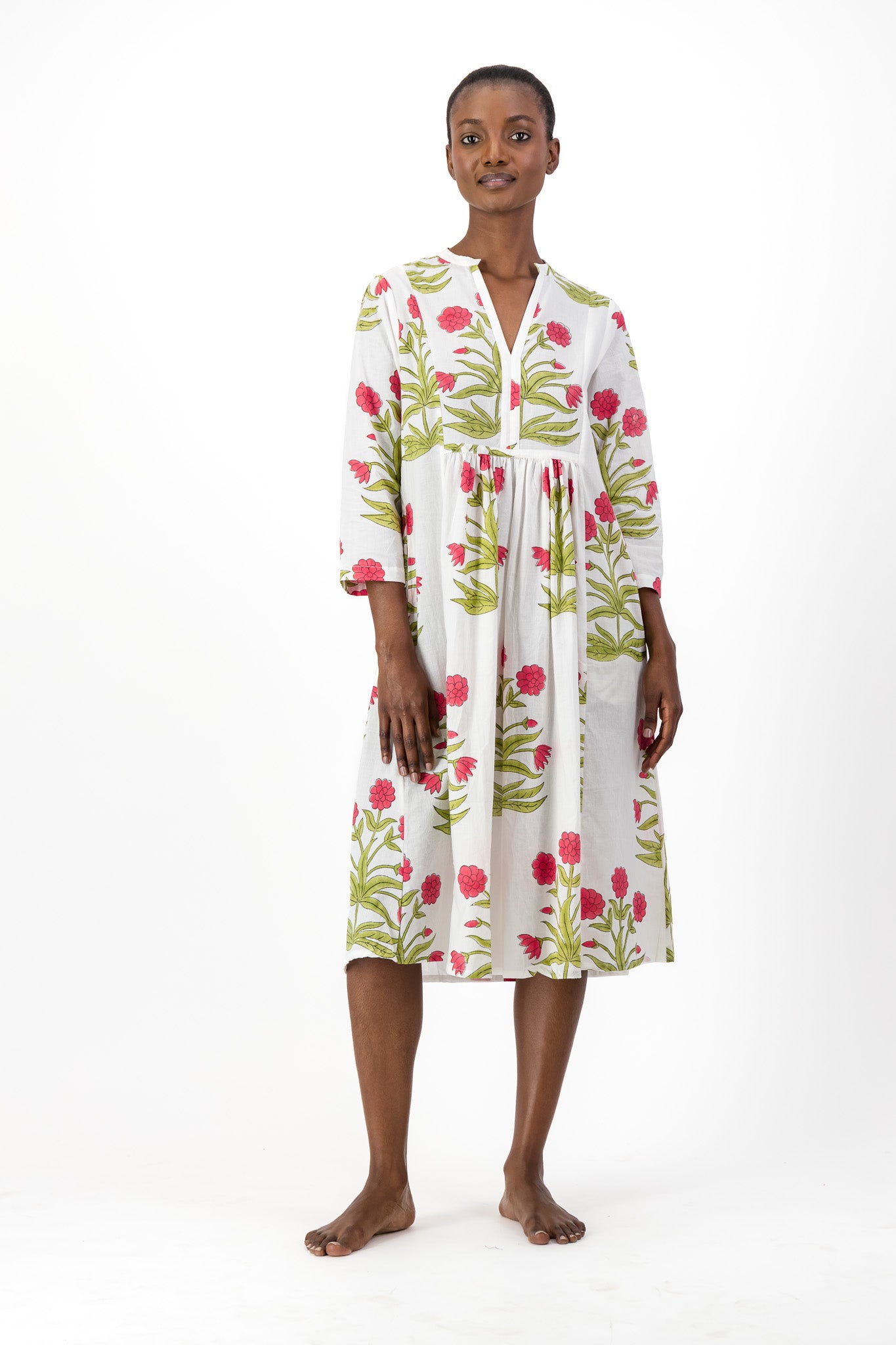 Enya Dress - Red Daisy