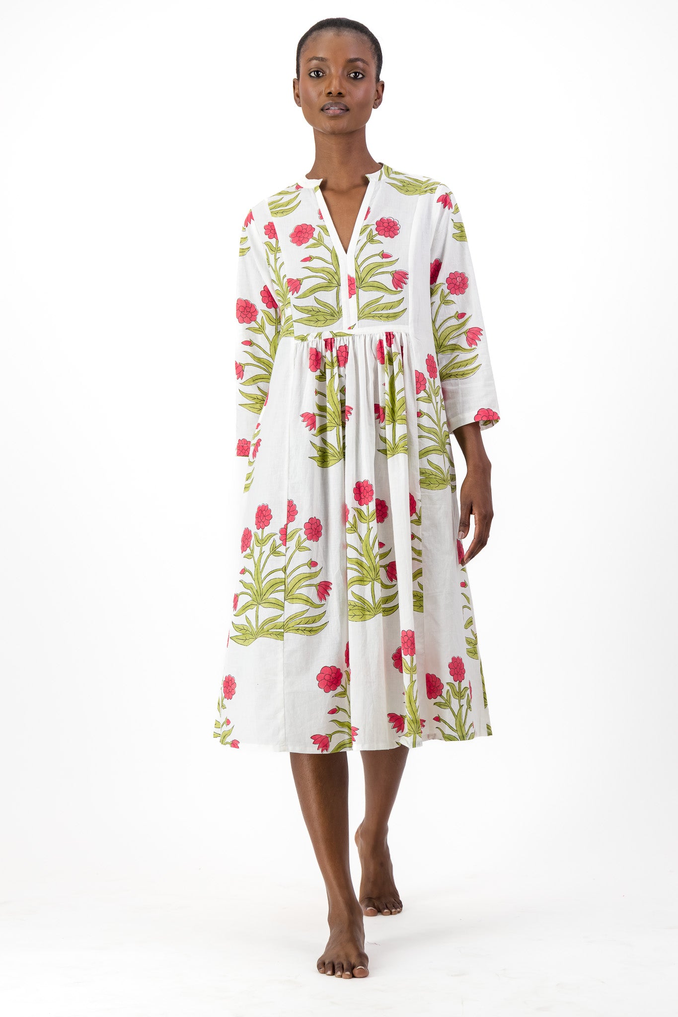 Enya Dress - Red Daisy