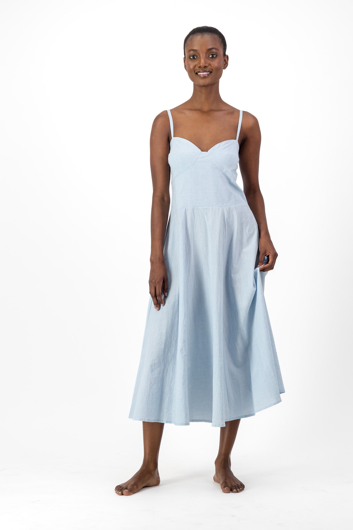 Daphne Dress Handloom - Denim