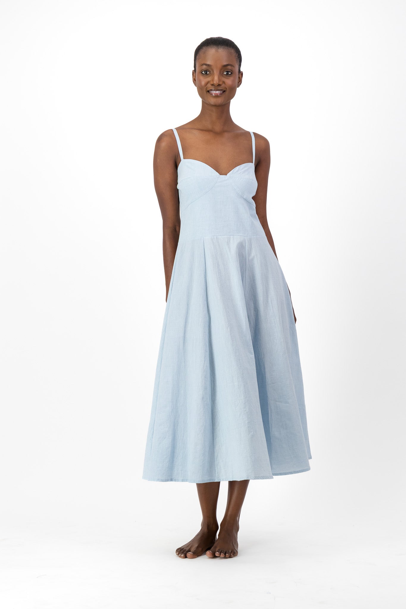 Daphne Dress Handloom - Denim