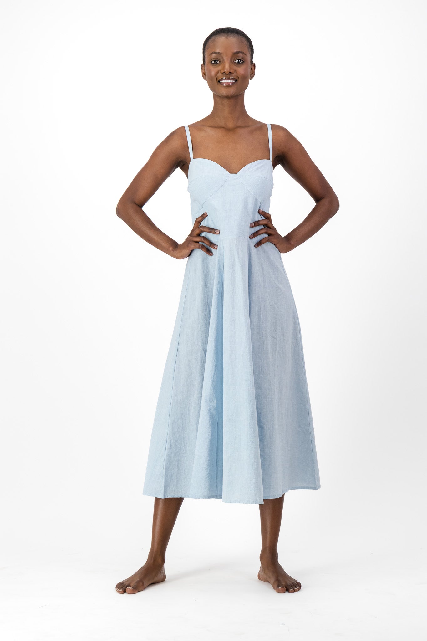 Daphne Dress Handloom - Denim
