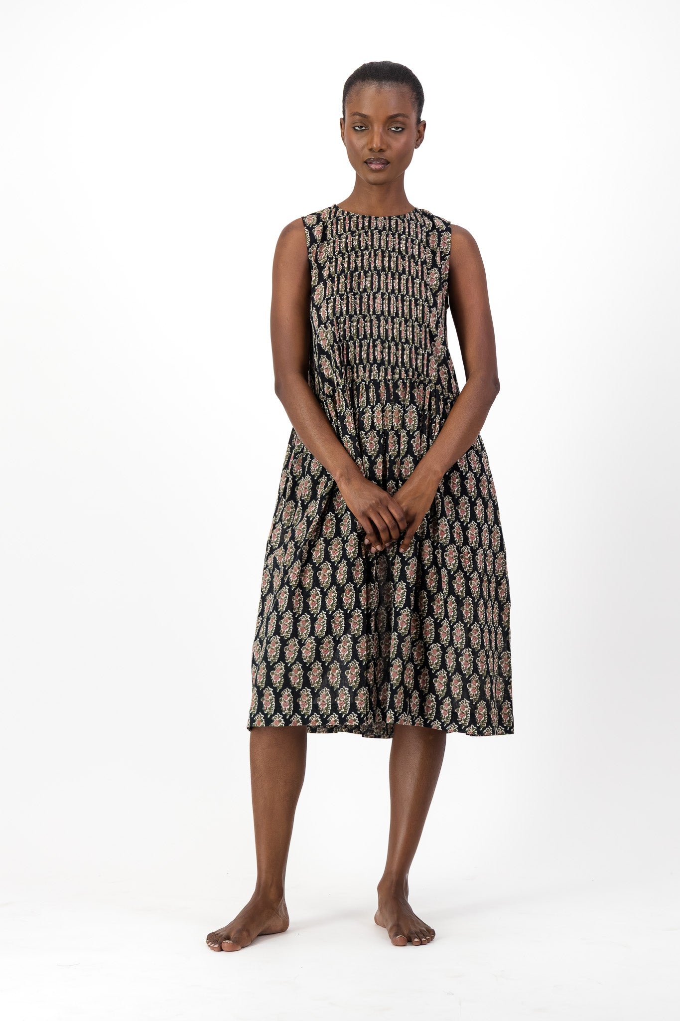 Rosa Dress - Black Paisley