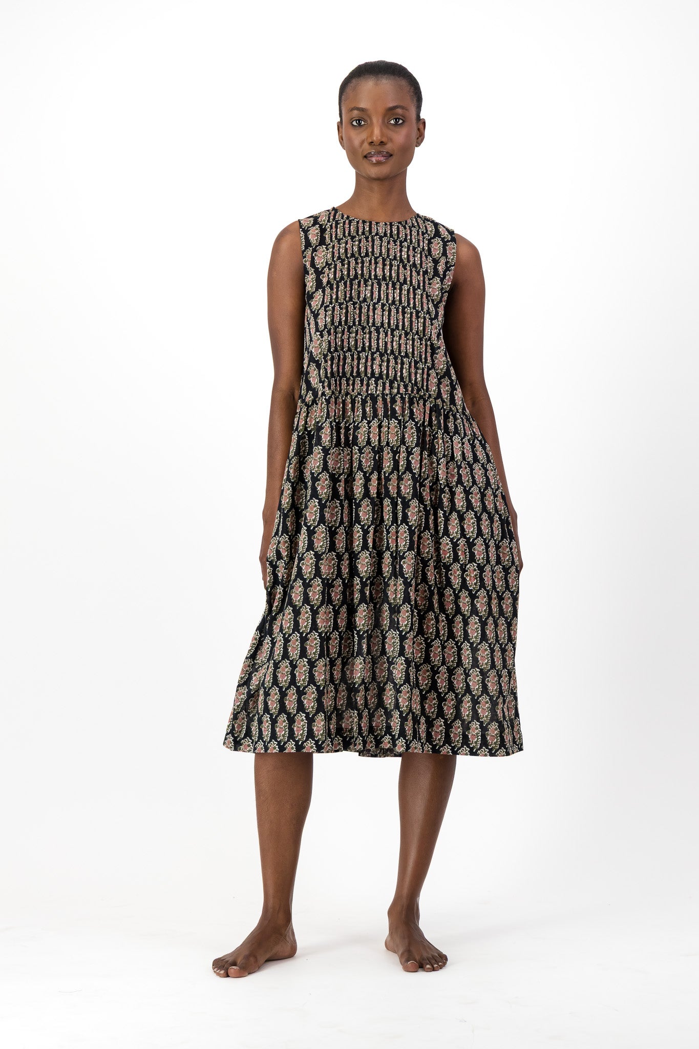Rosa Dress - Black Paisley