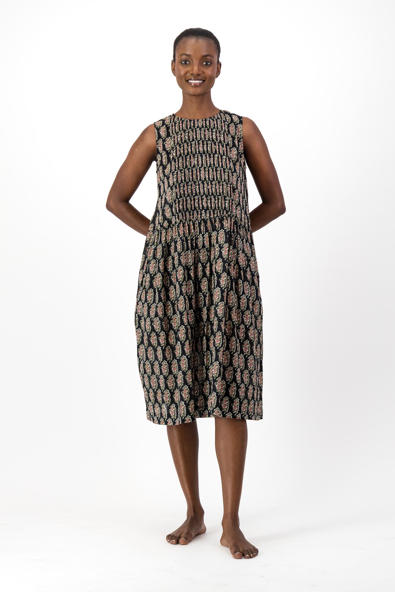 Rosa Dress - Black Paisley