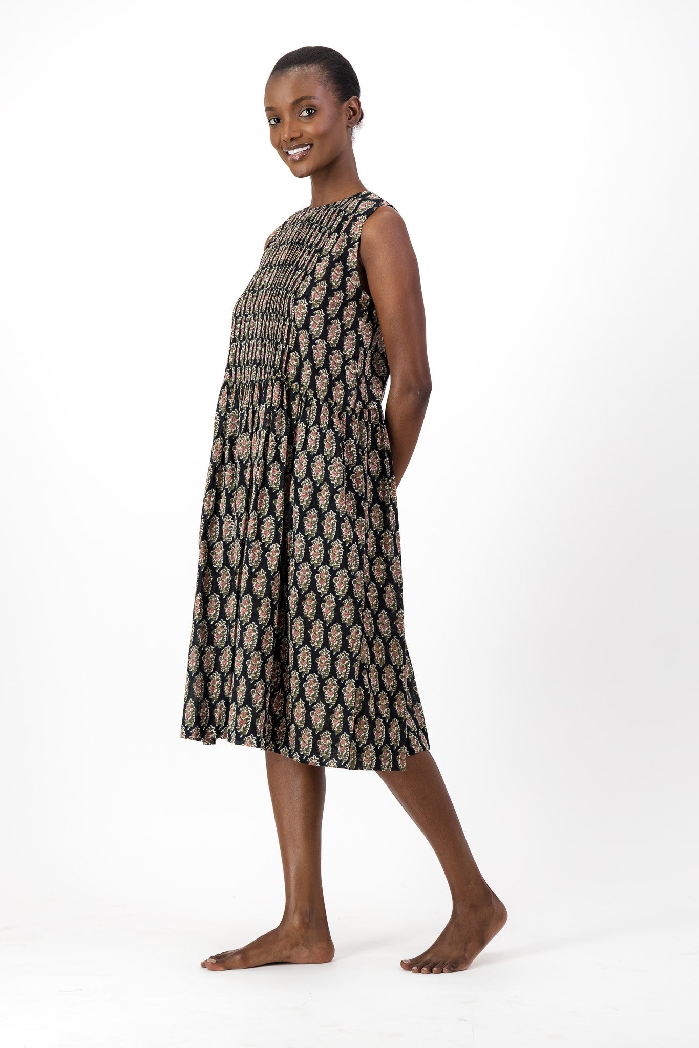 Rosa Dress - Black Paisley