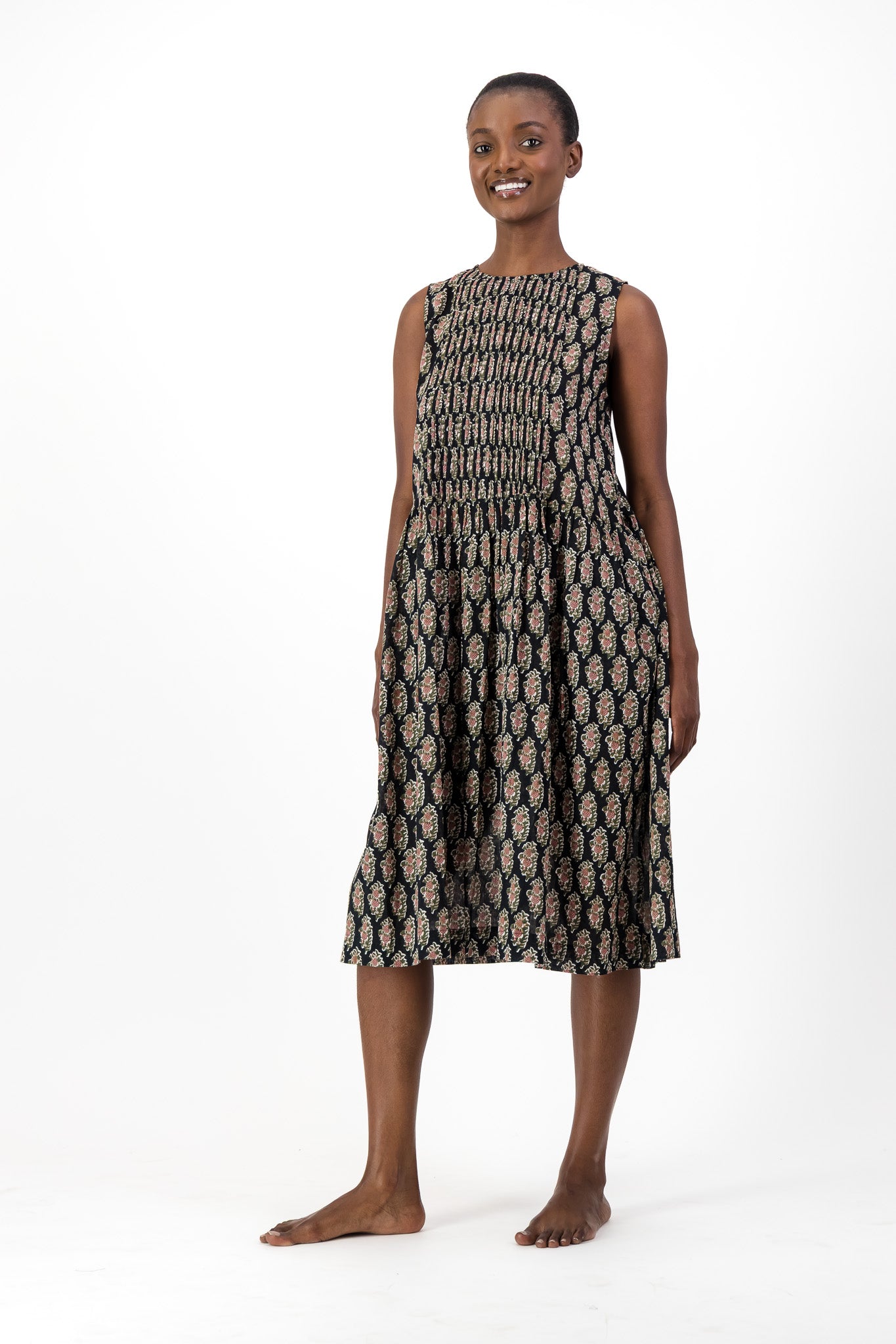 Rosa Dress - Black Paisley