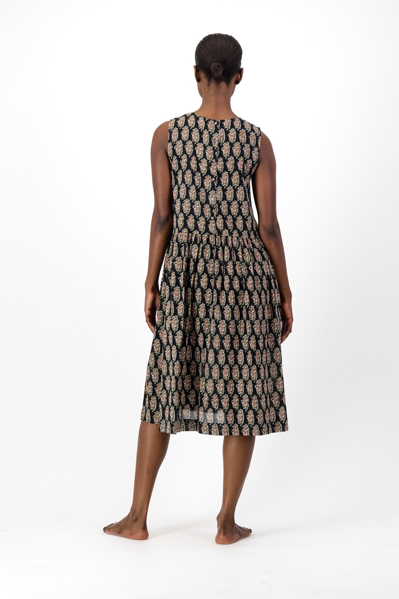 Rosa Dress - Black Paisley