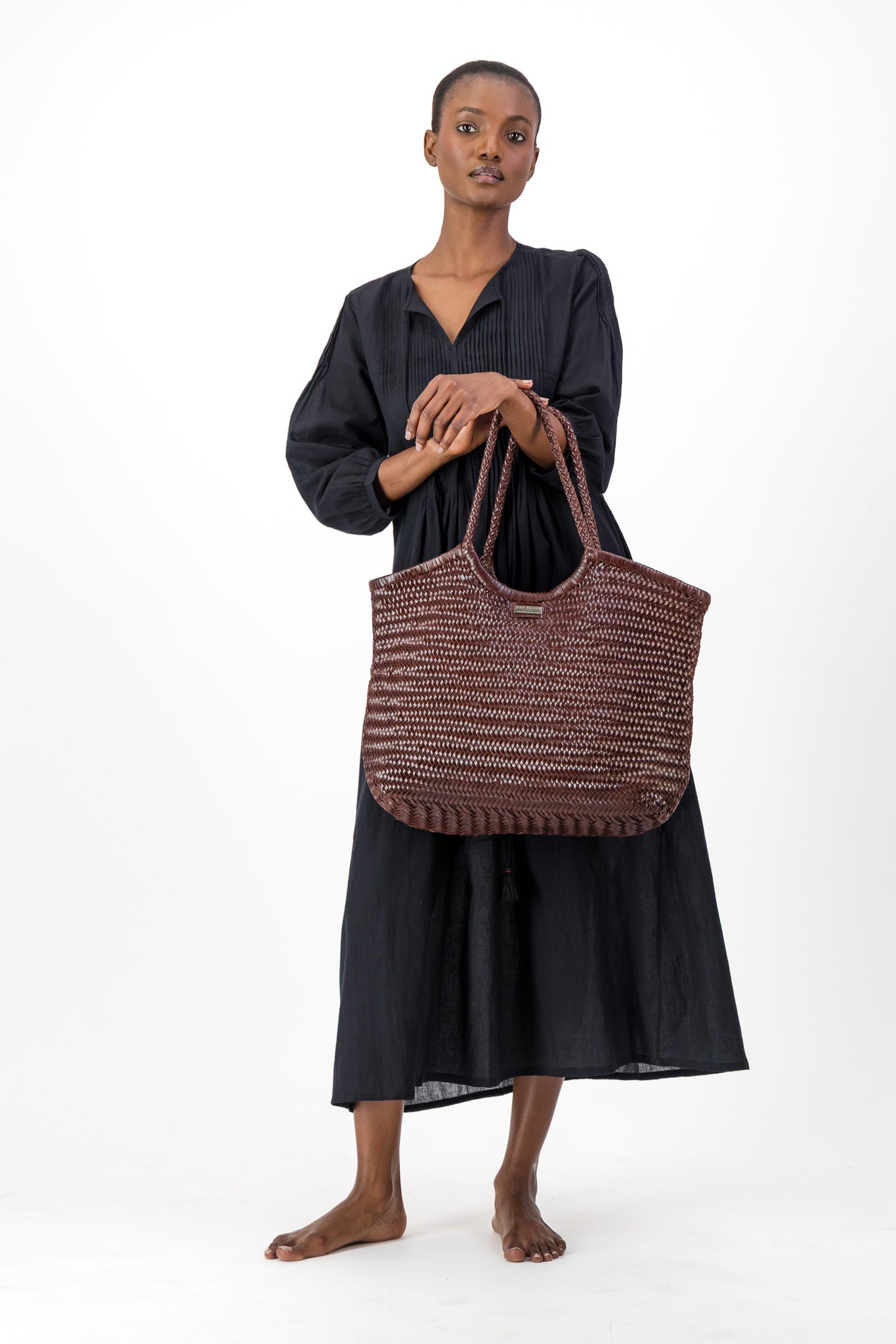 Large Leather Braided Bag - Coco