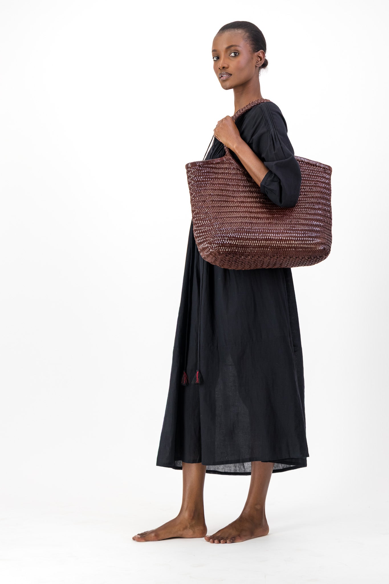 Large Leather Braided Bag - Coco