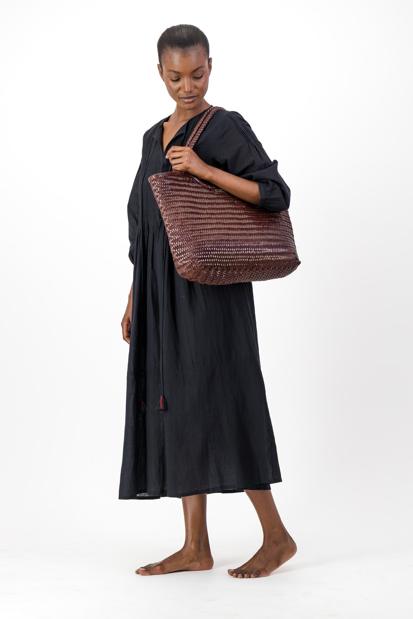Large Leather Braided Bag - Coco