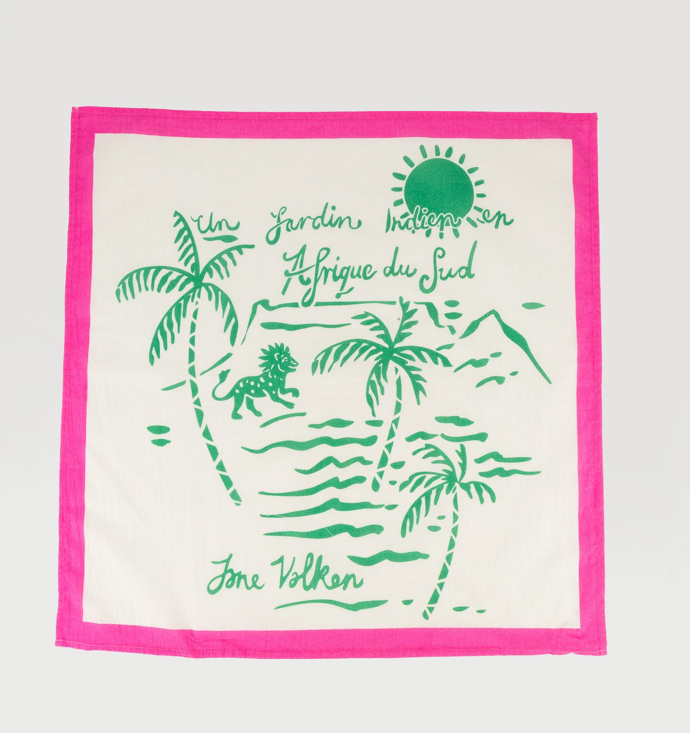 Cotton Scarf - Jardin - Hot Pink