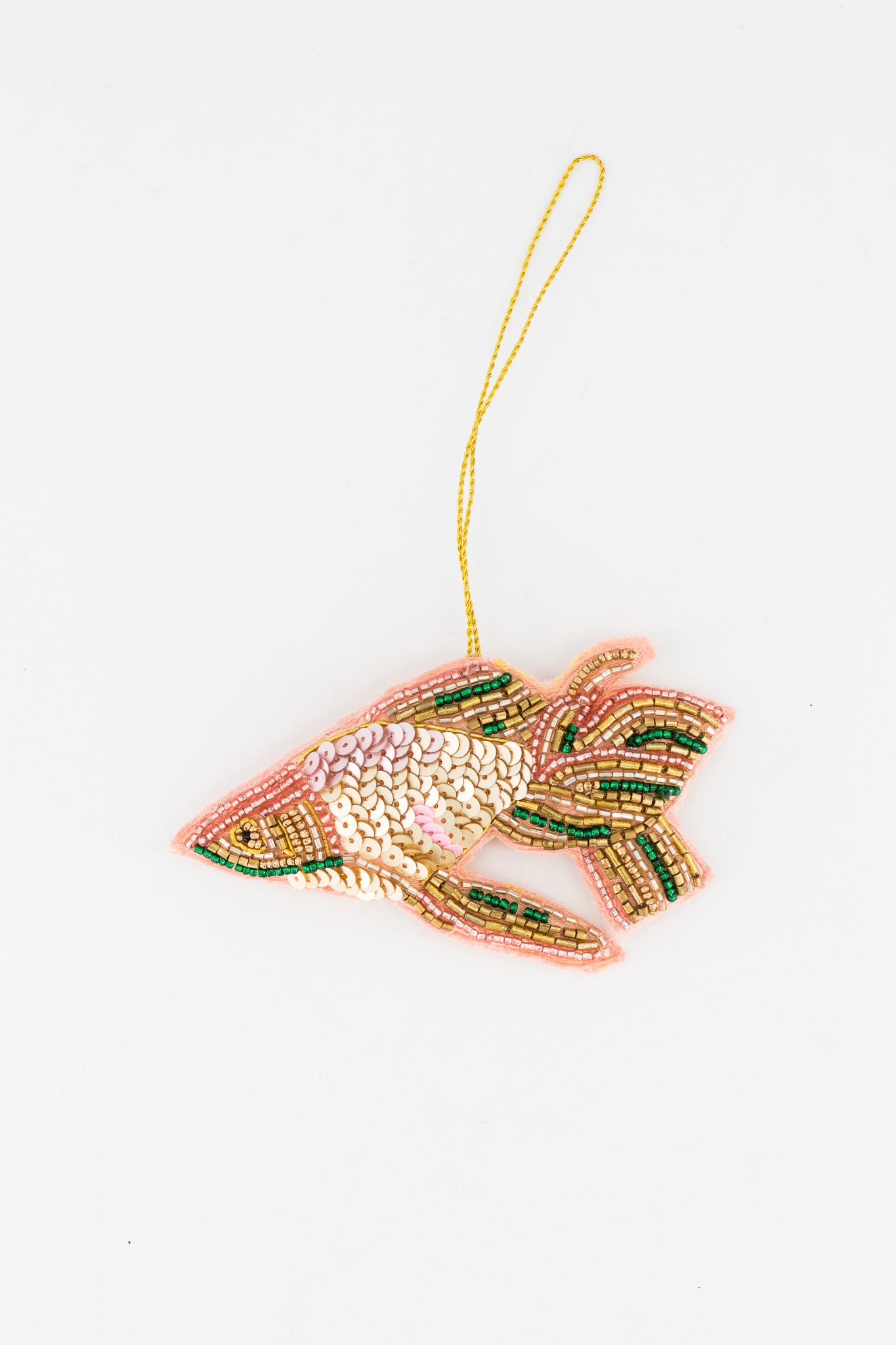 Sequins Ornament - Pink Fish