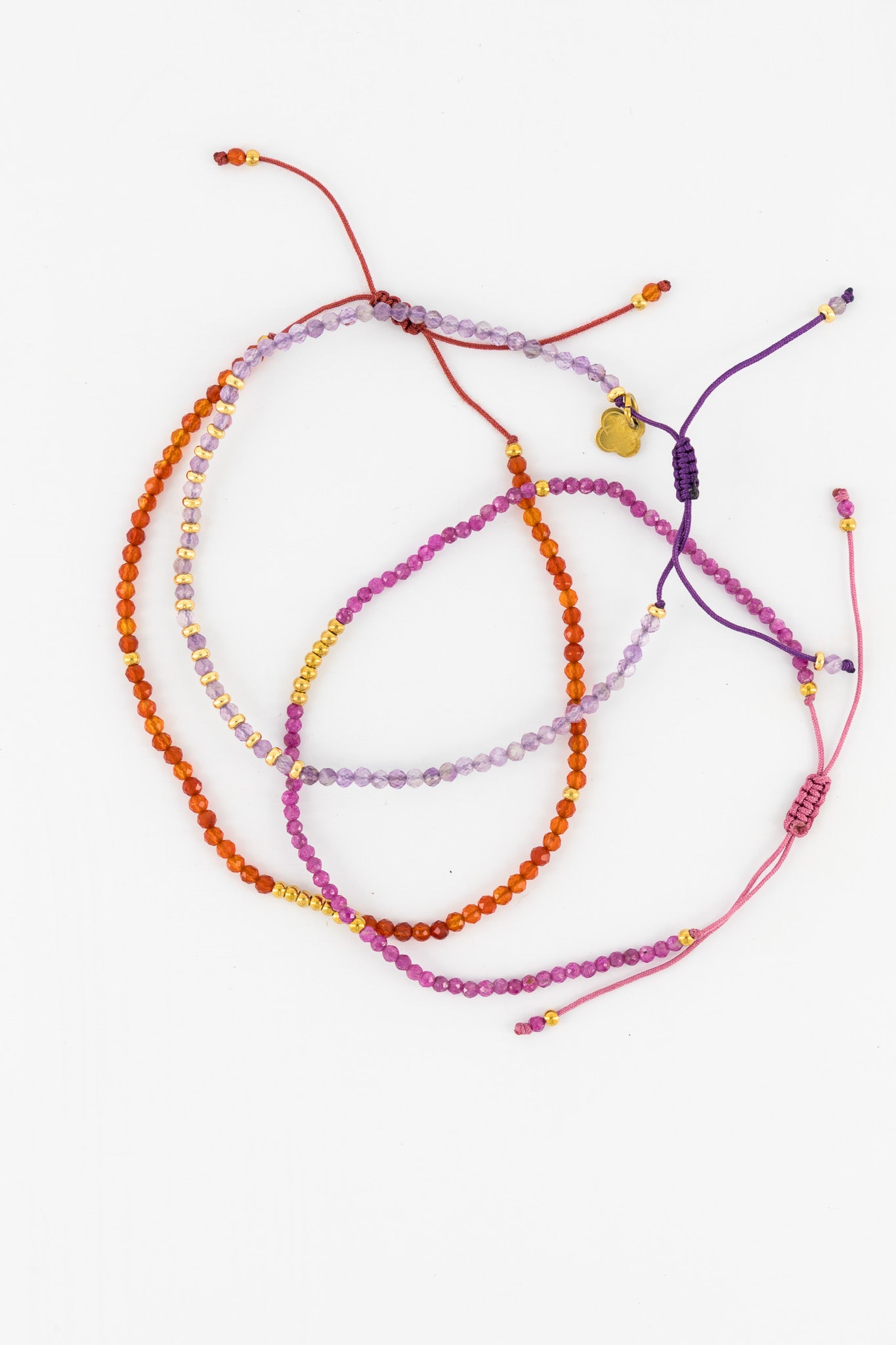 Friend Bracelet - Hot Pink and Gold