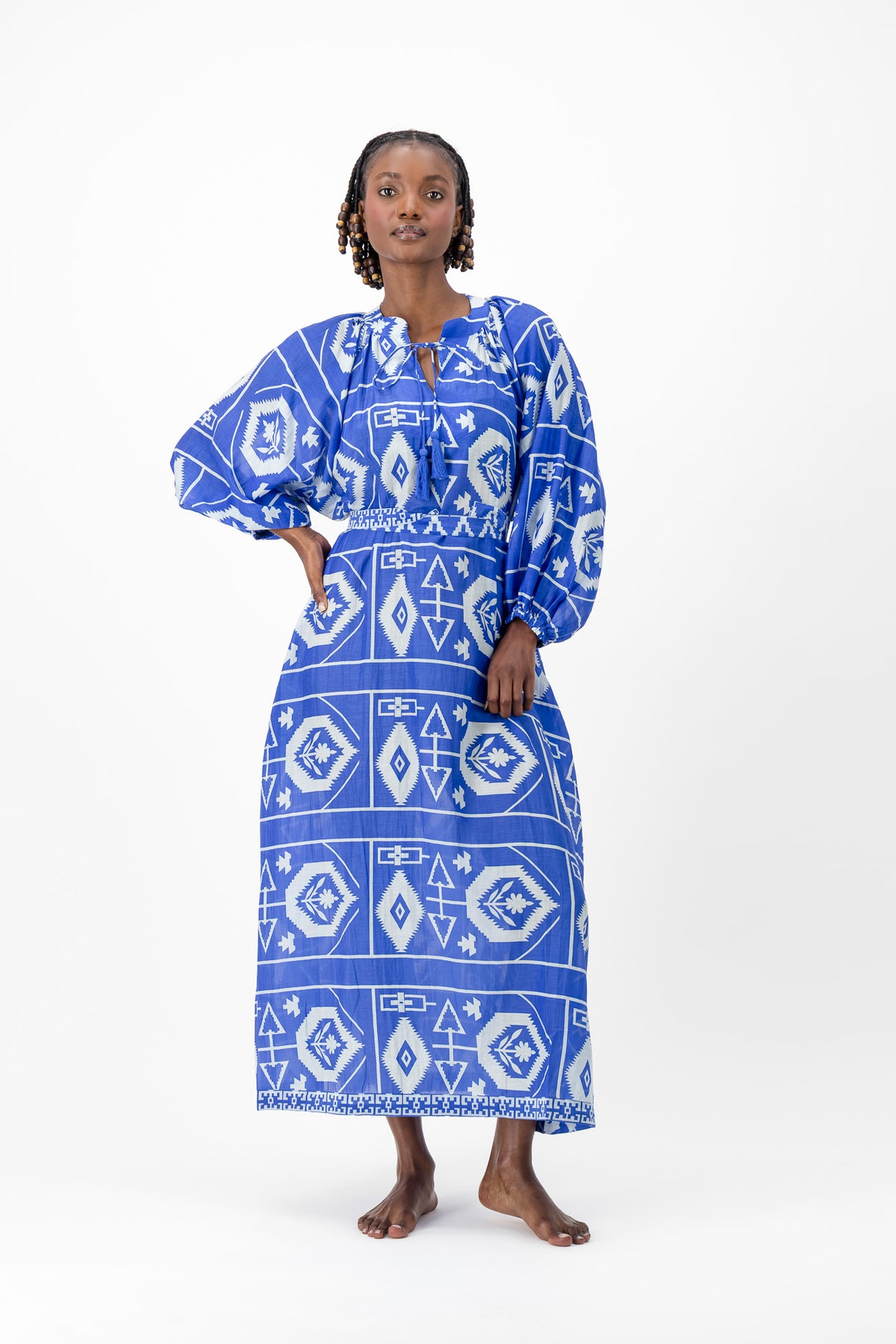 Samantha Dress - Aztec Blue
