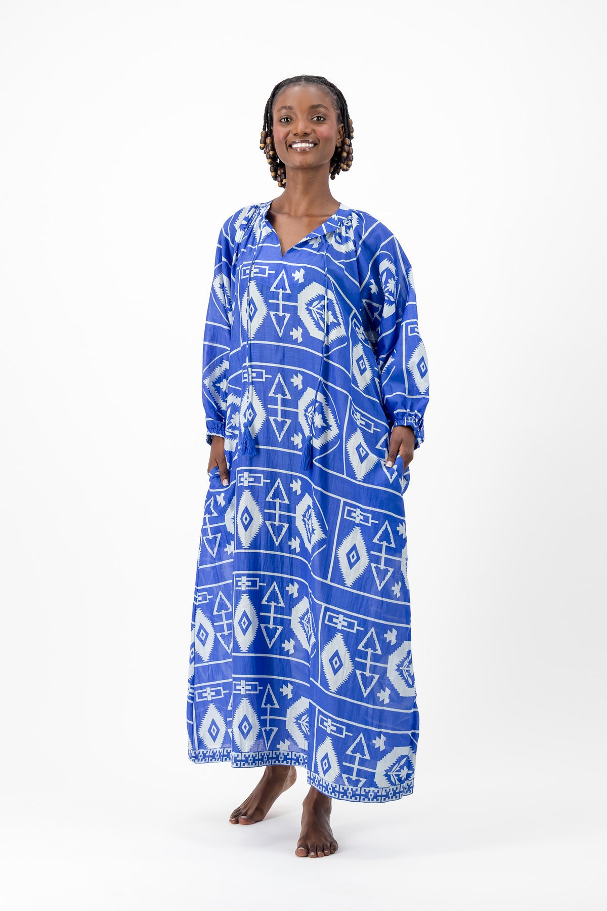 Samantha Dress - Aztec Blue