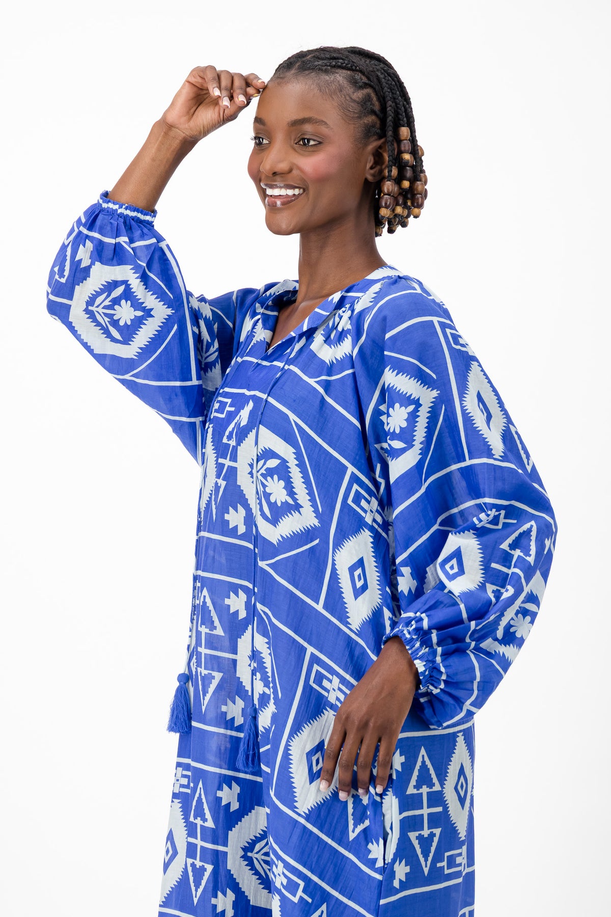 Samantha Dress - Aztec Blue
