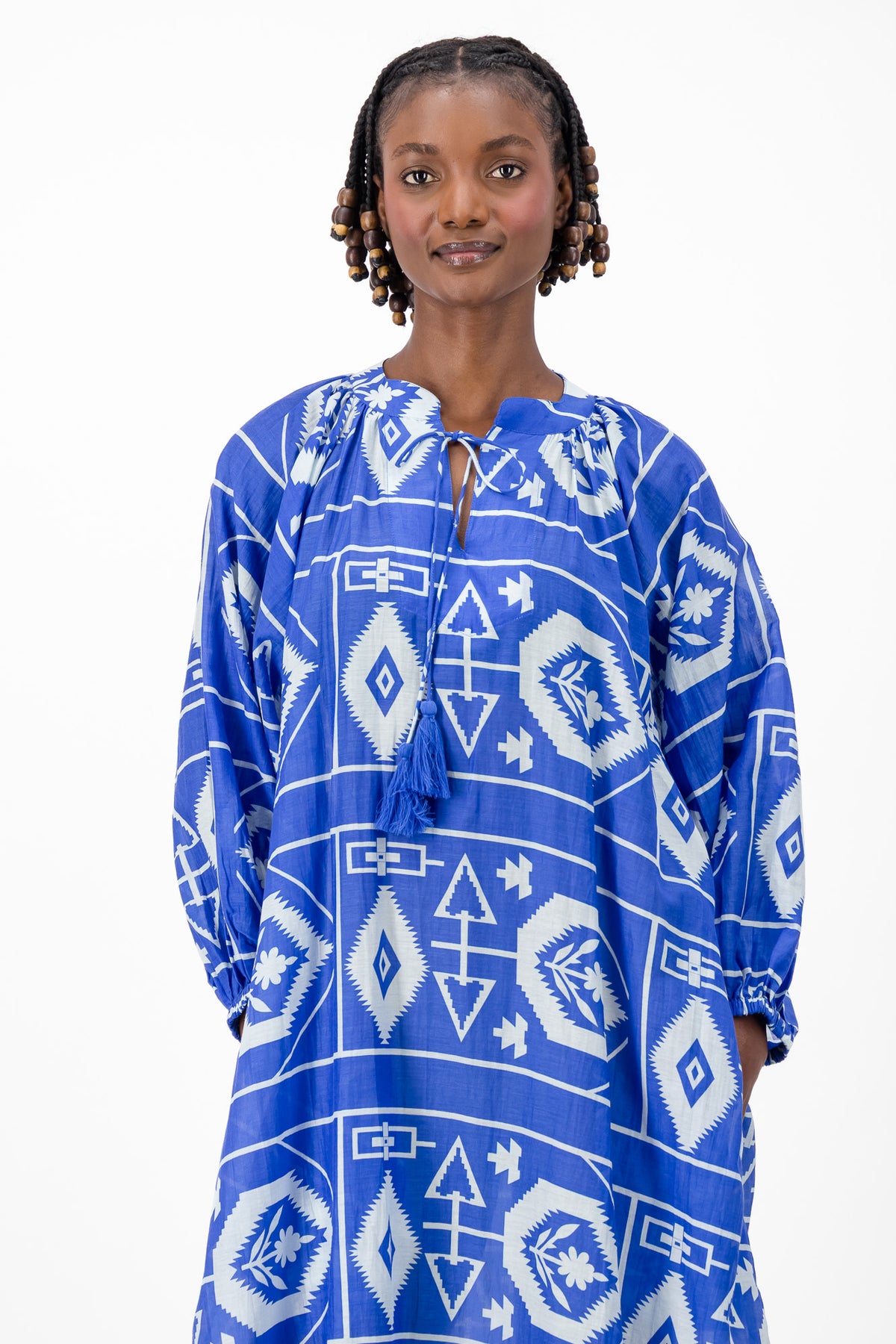 Samantha Dress - Aztec Blue