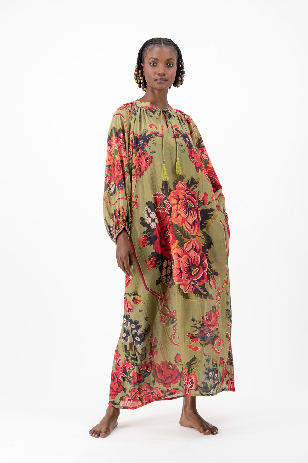 Samantha Dress - Olive Chartreuse