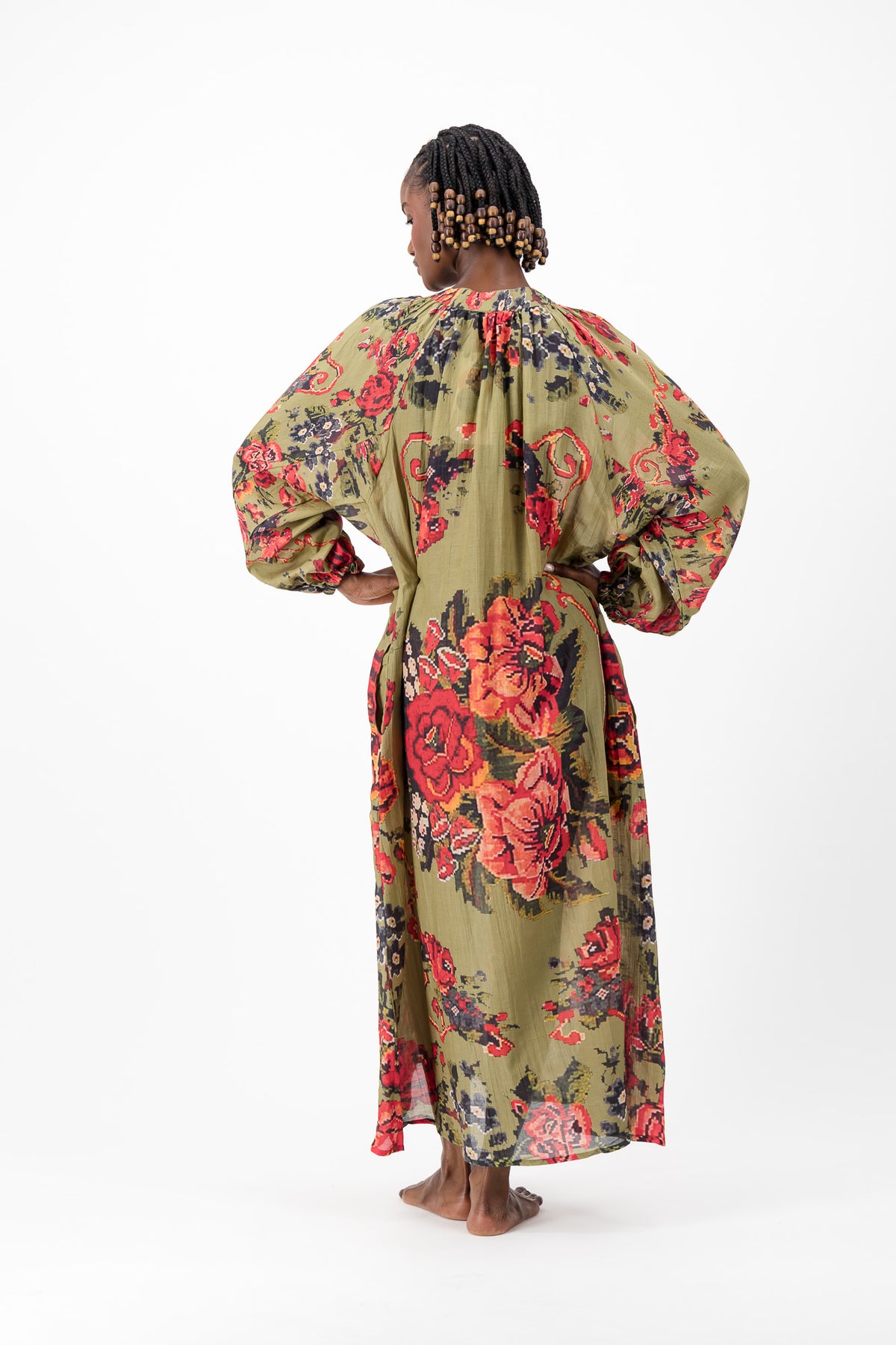 Samantha Dress - Olive Chartreuse