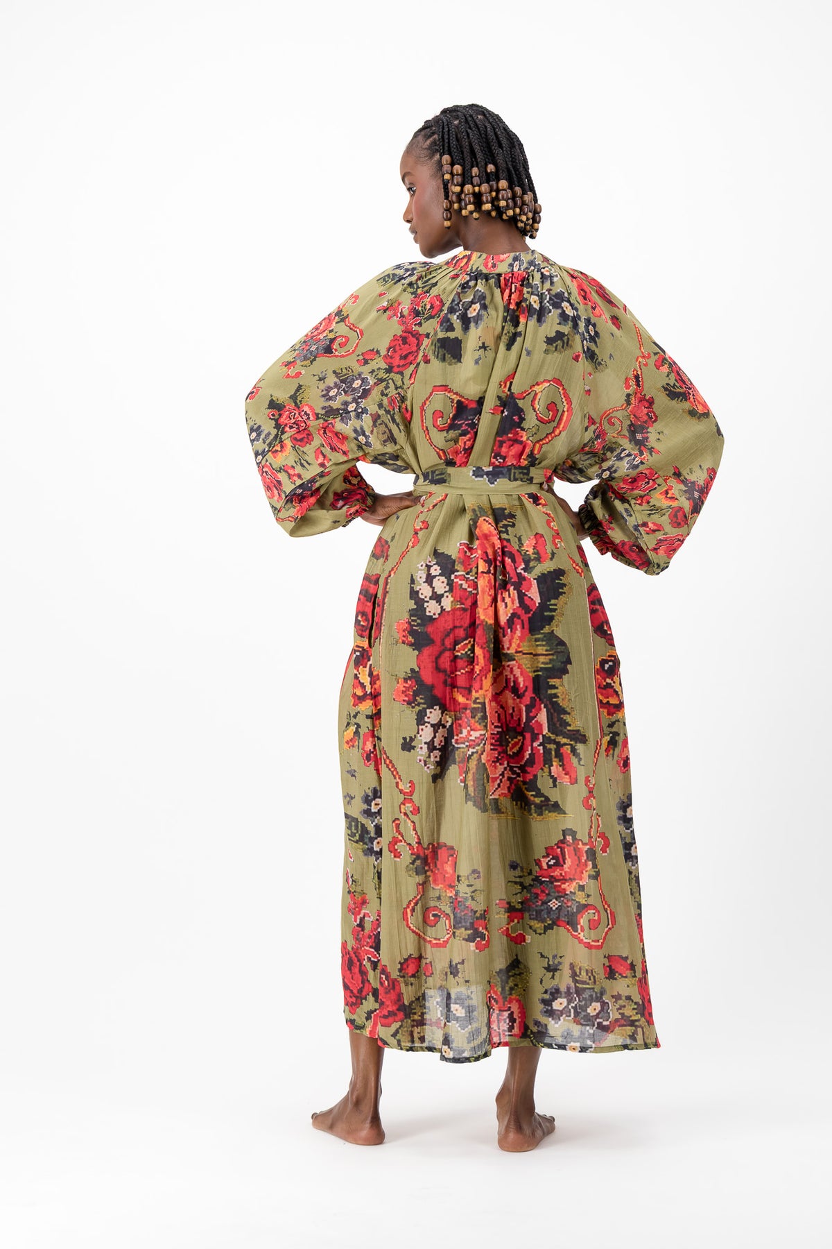 Samantha Dress - Olive Chartreuse