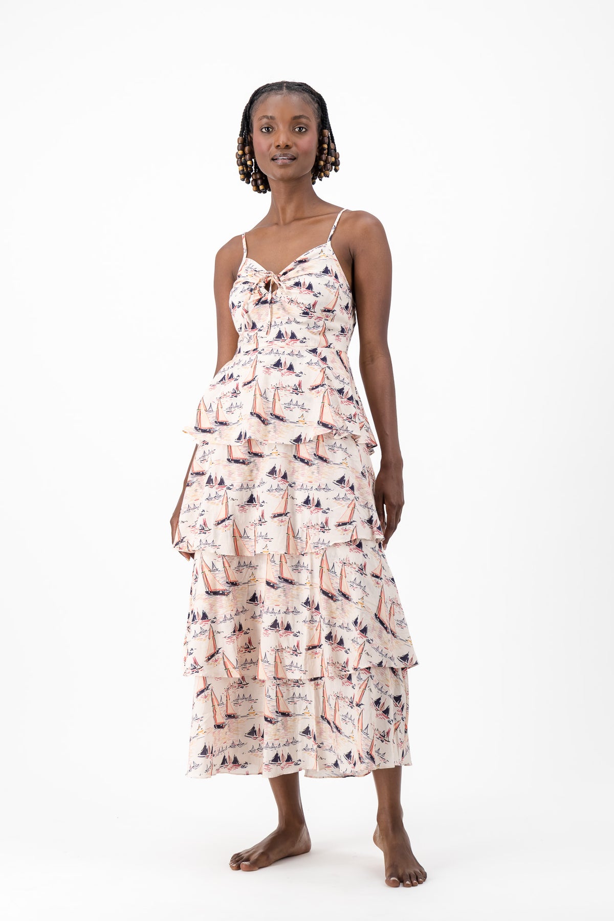 Sun Frill Dress - Boats