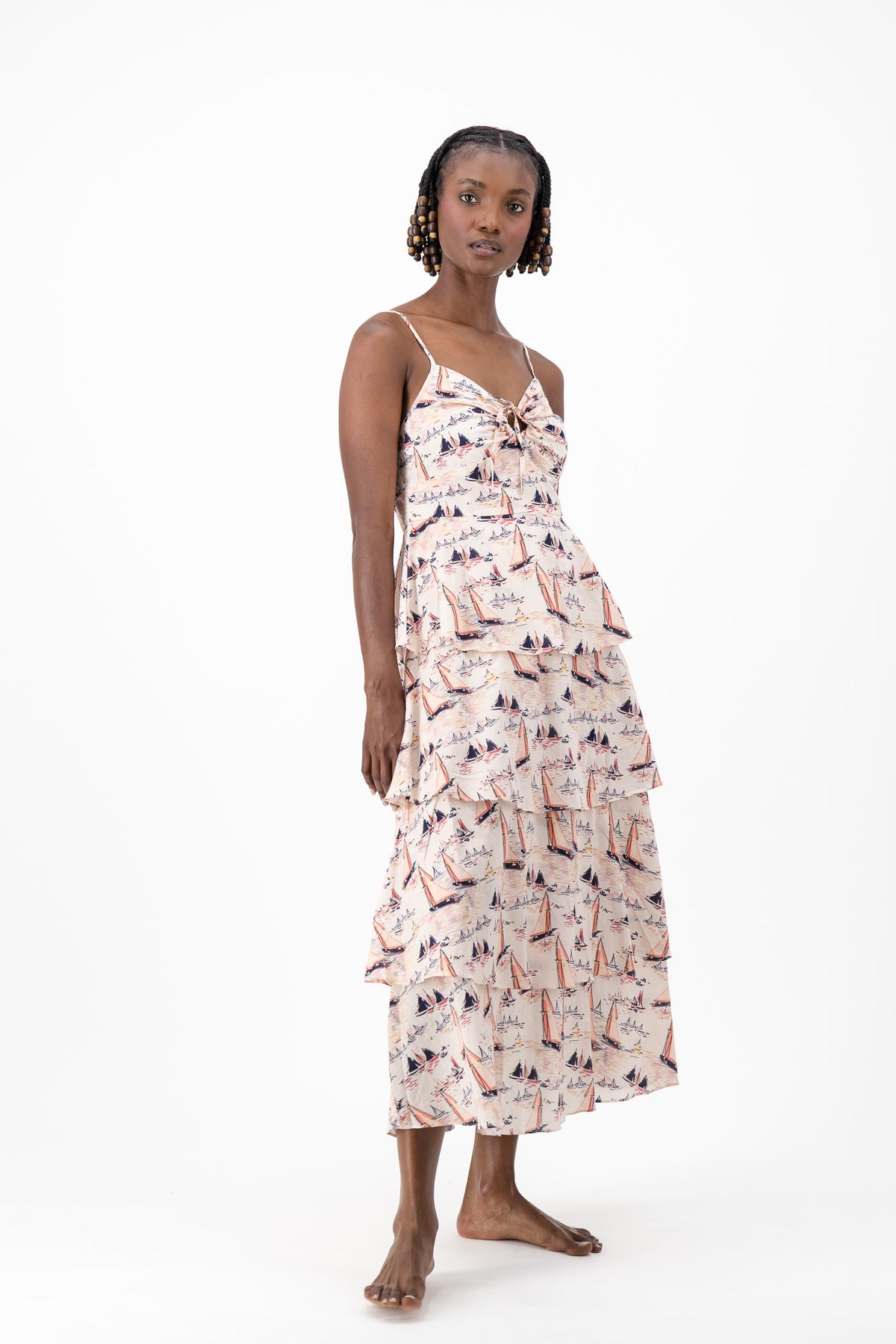 Sun Frill Dress - Boats