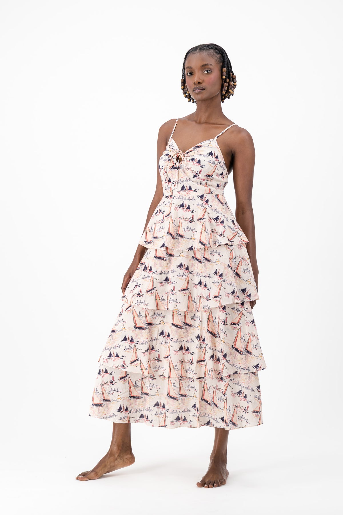 Sun Frill Dress - Boats