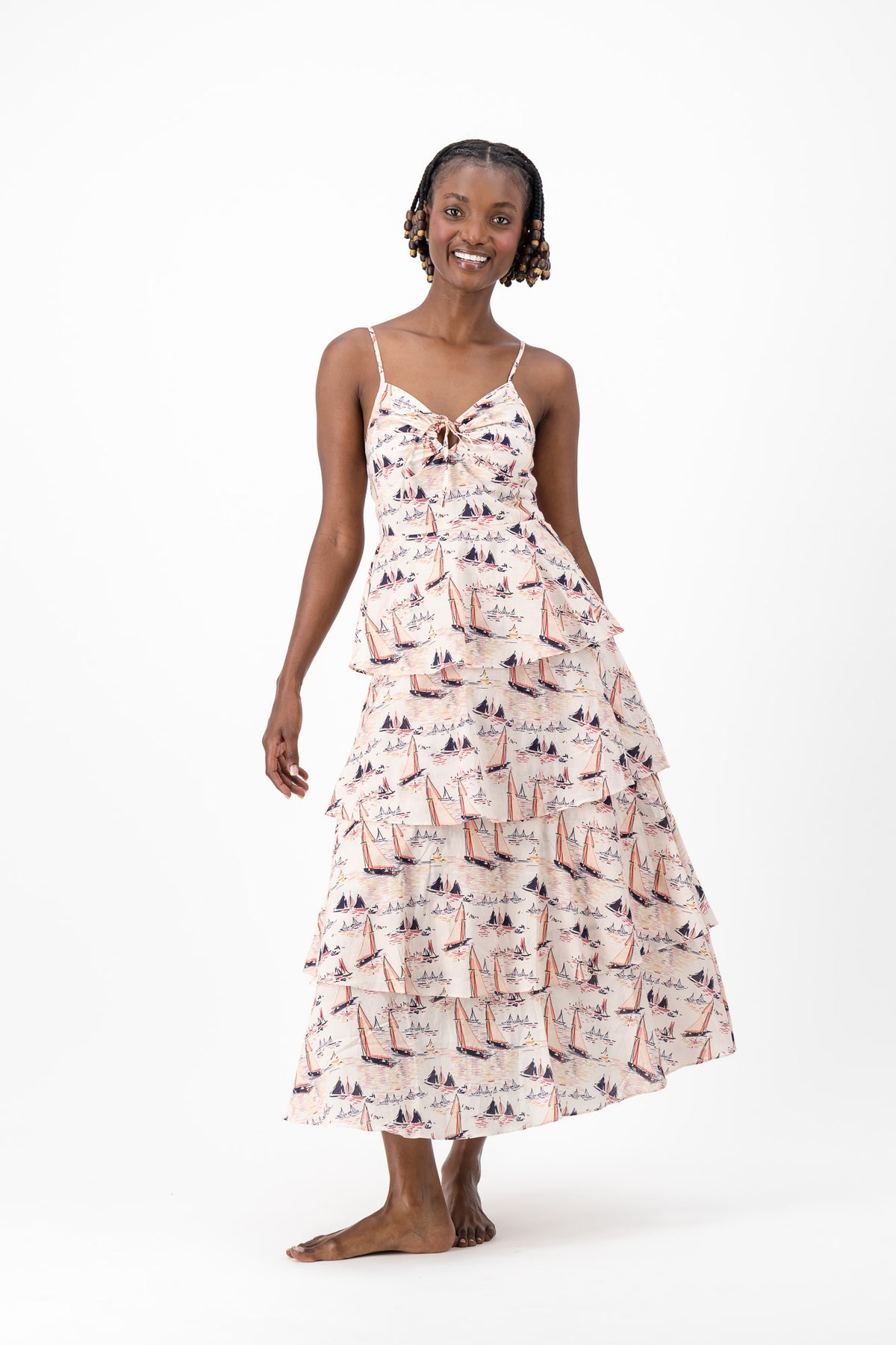 Sun Frill Dress - Boats