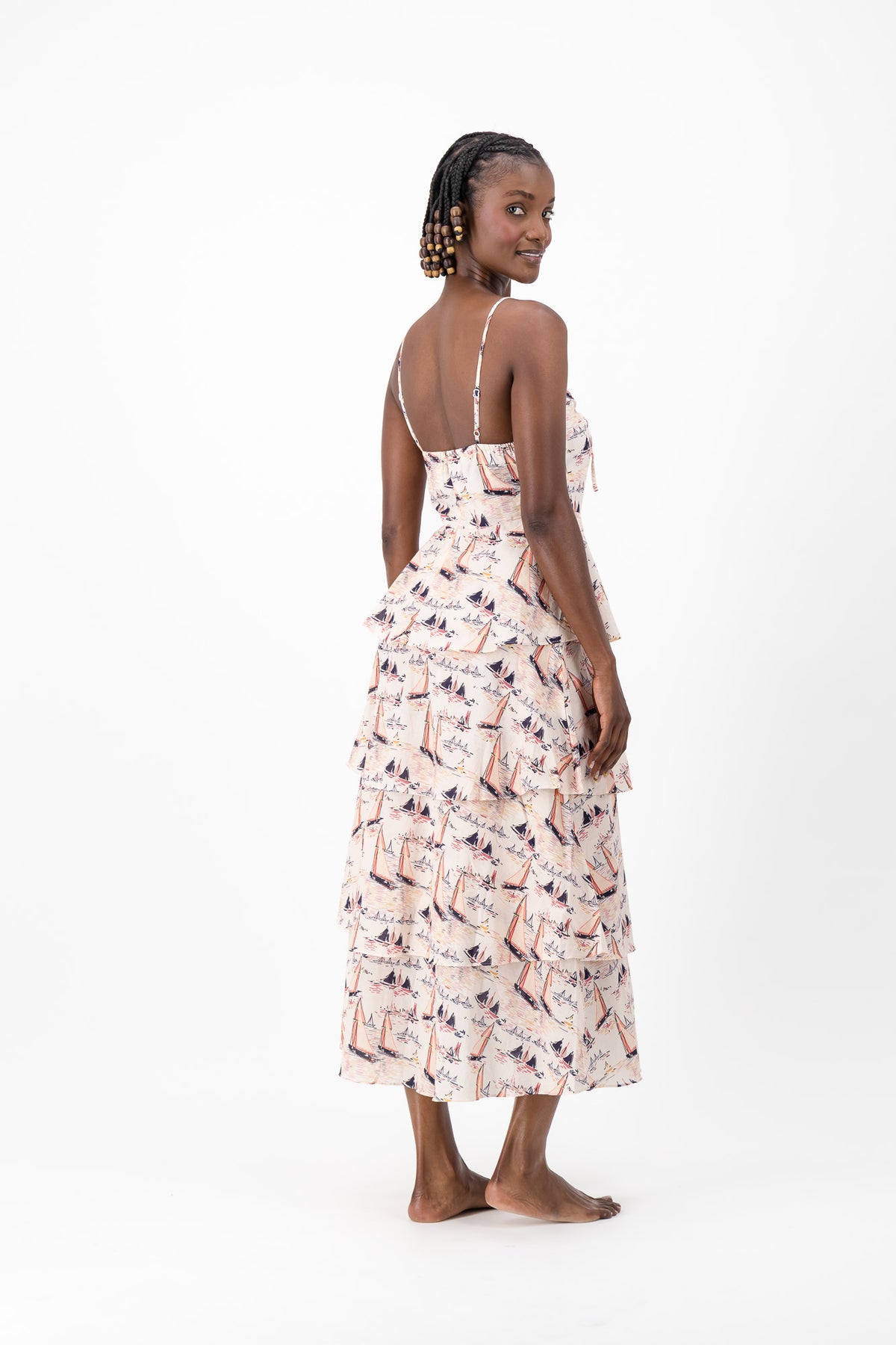 Sun Frill Dress - Boats