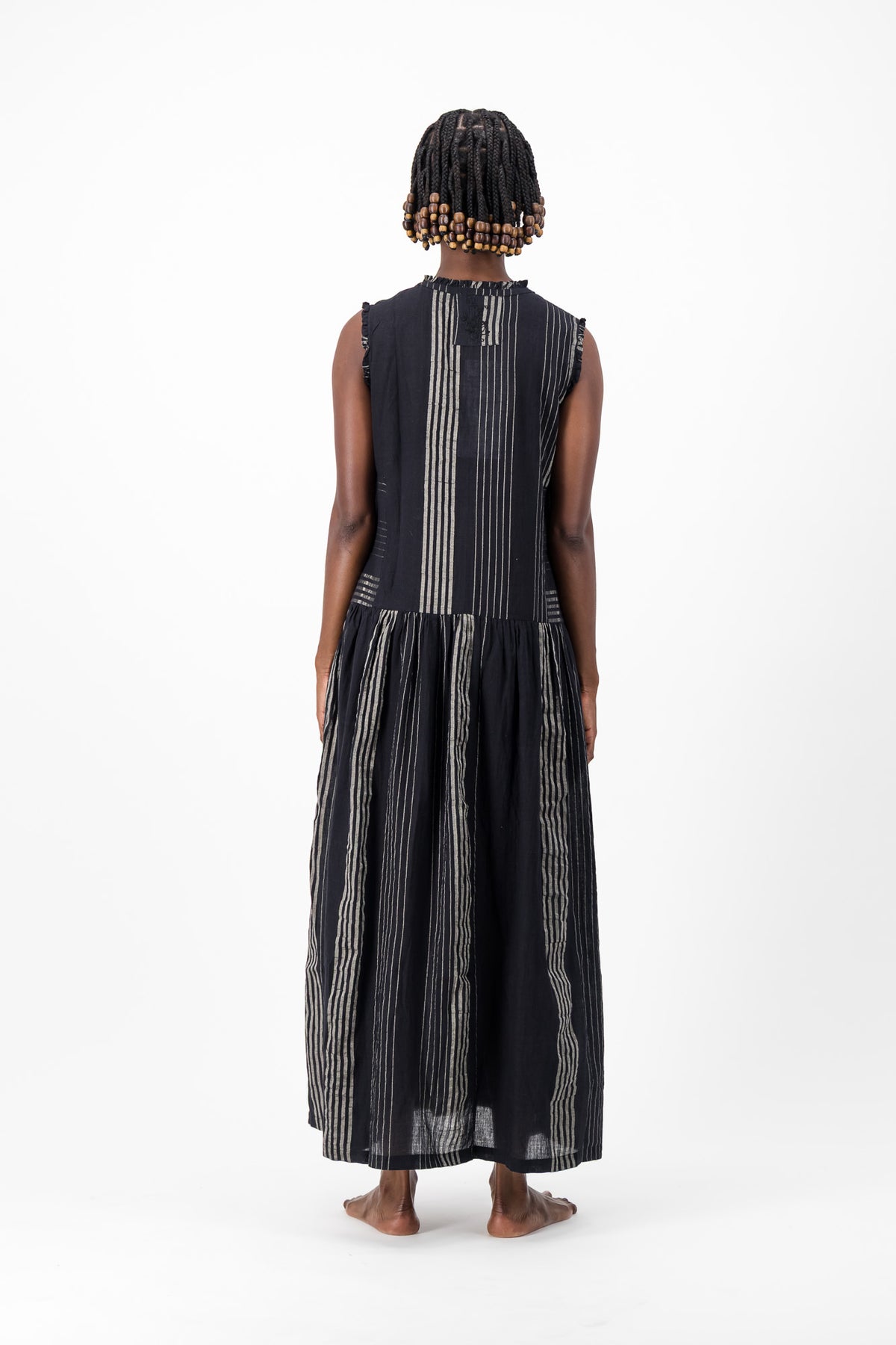 Nevermind Handloom Dress - Black & Silver Lurex