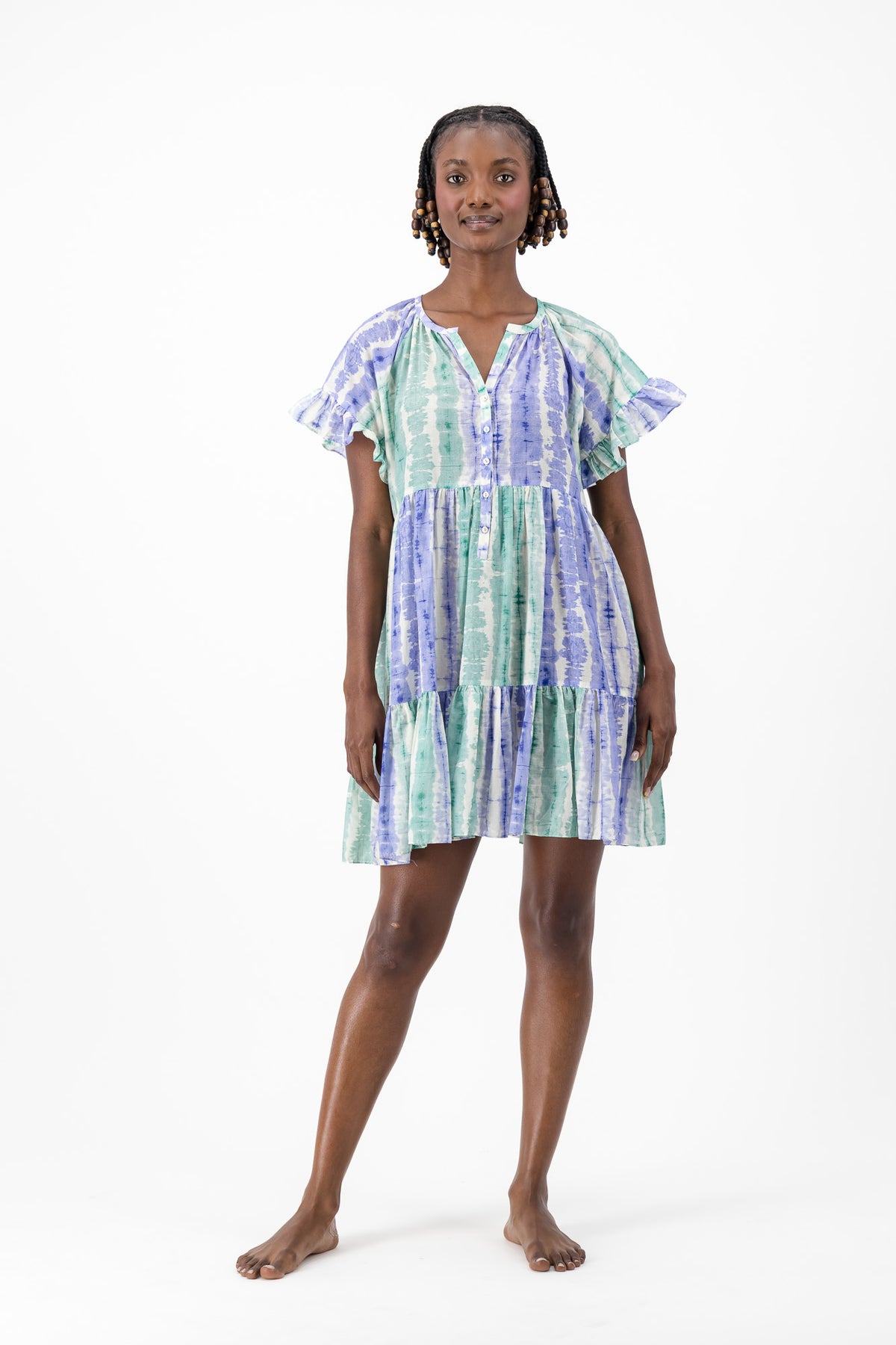 Mally Dress - Blue Tie Dye