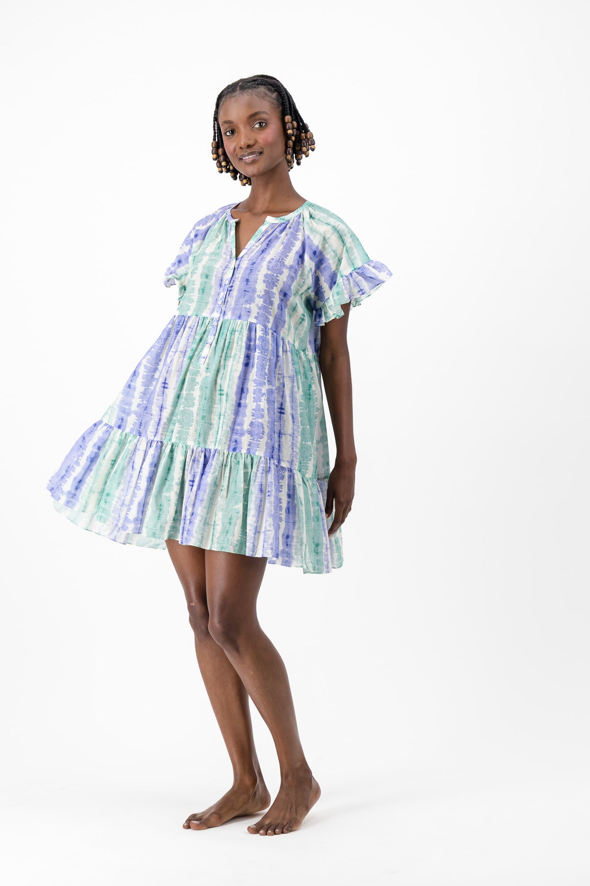 Mally Dress - Blue Tie Dye