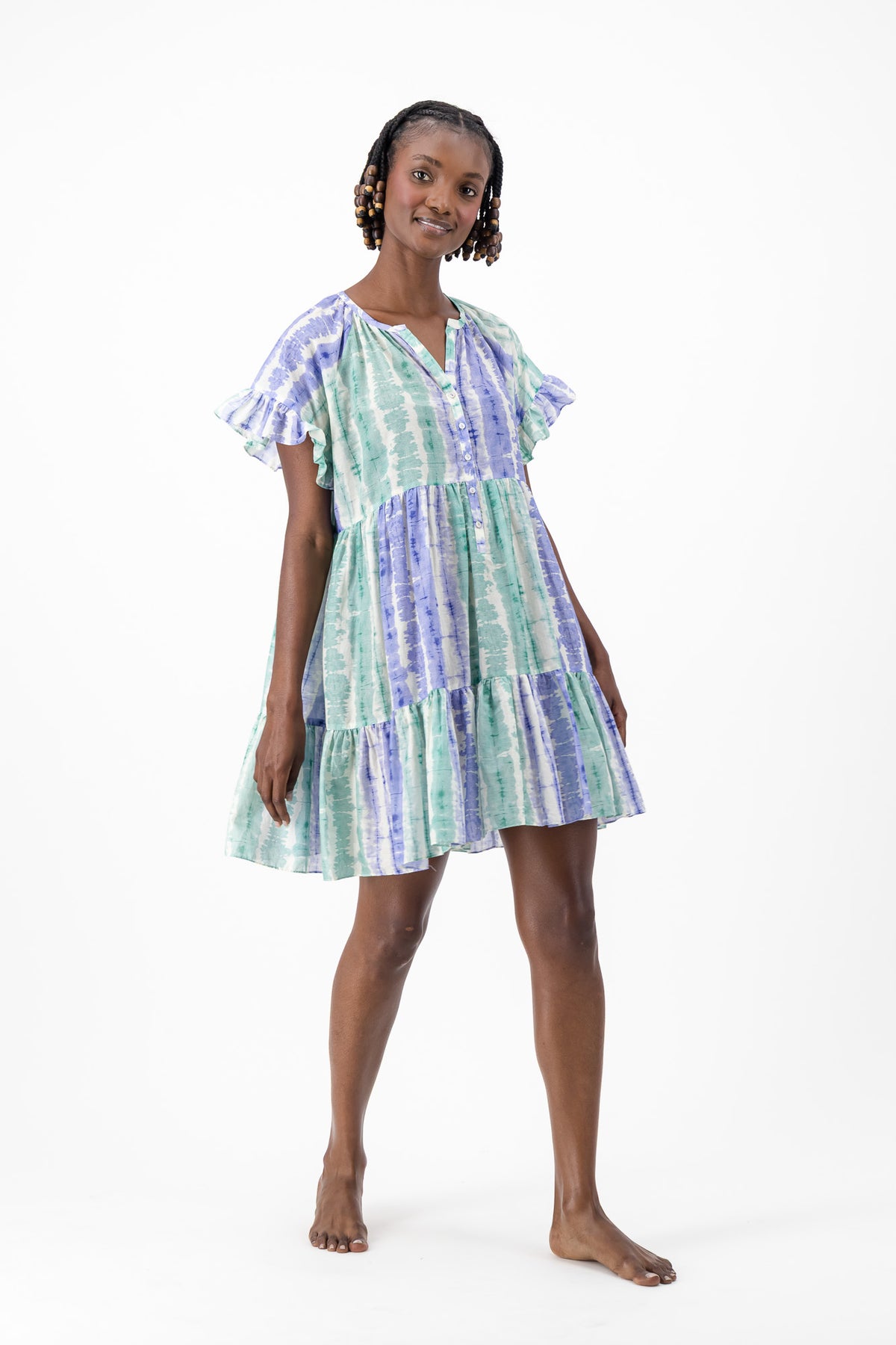 Mally Dress - Blue Tie Dye