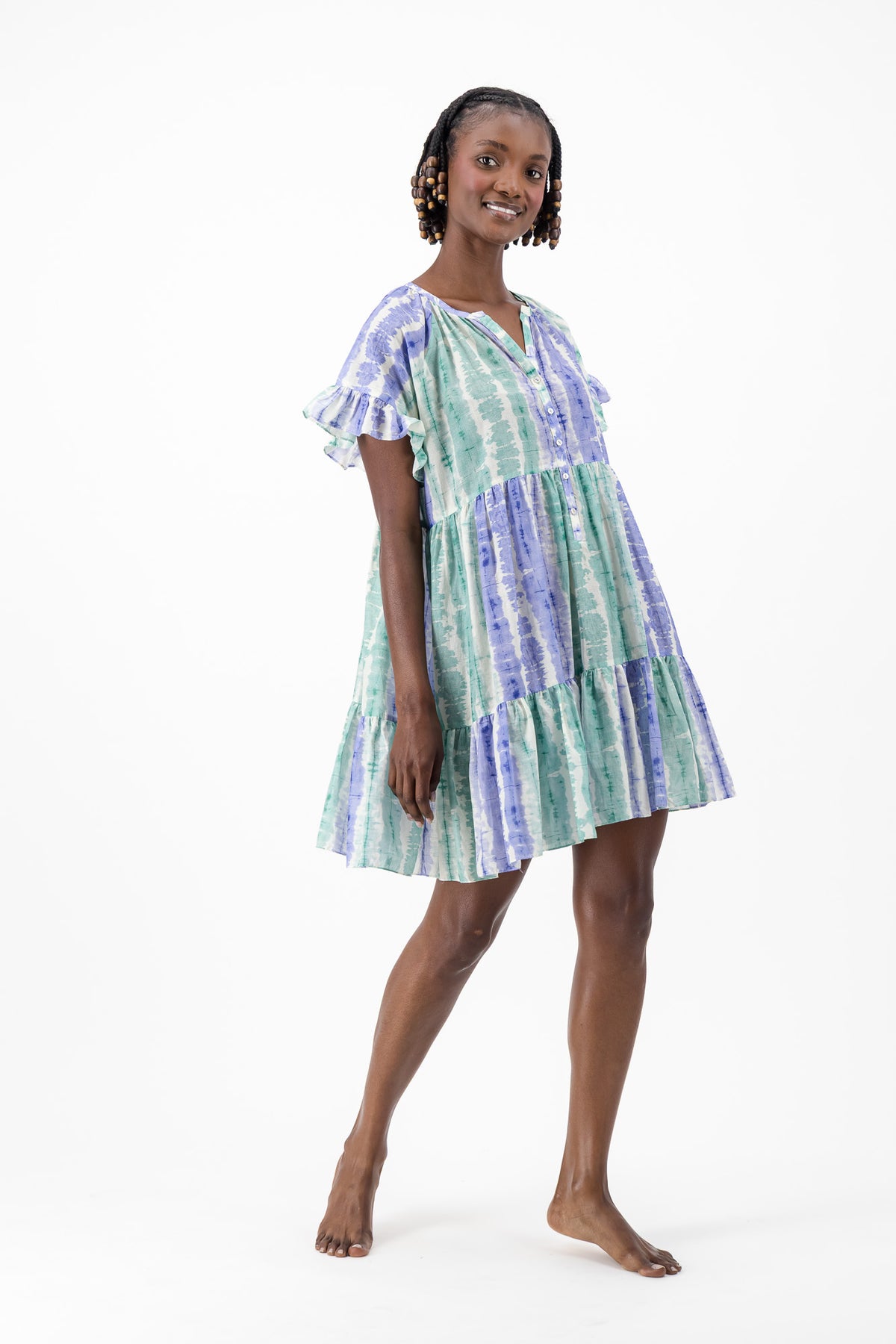 Mally Dress - Blue Tie Dye