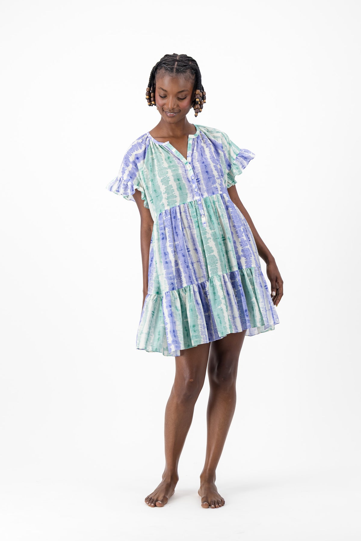 Mally Dress - Blue Tie Dye